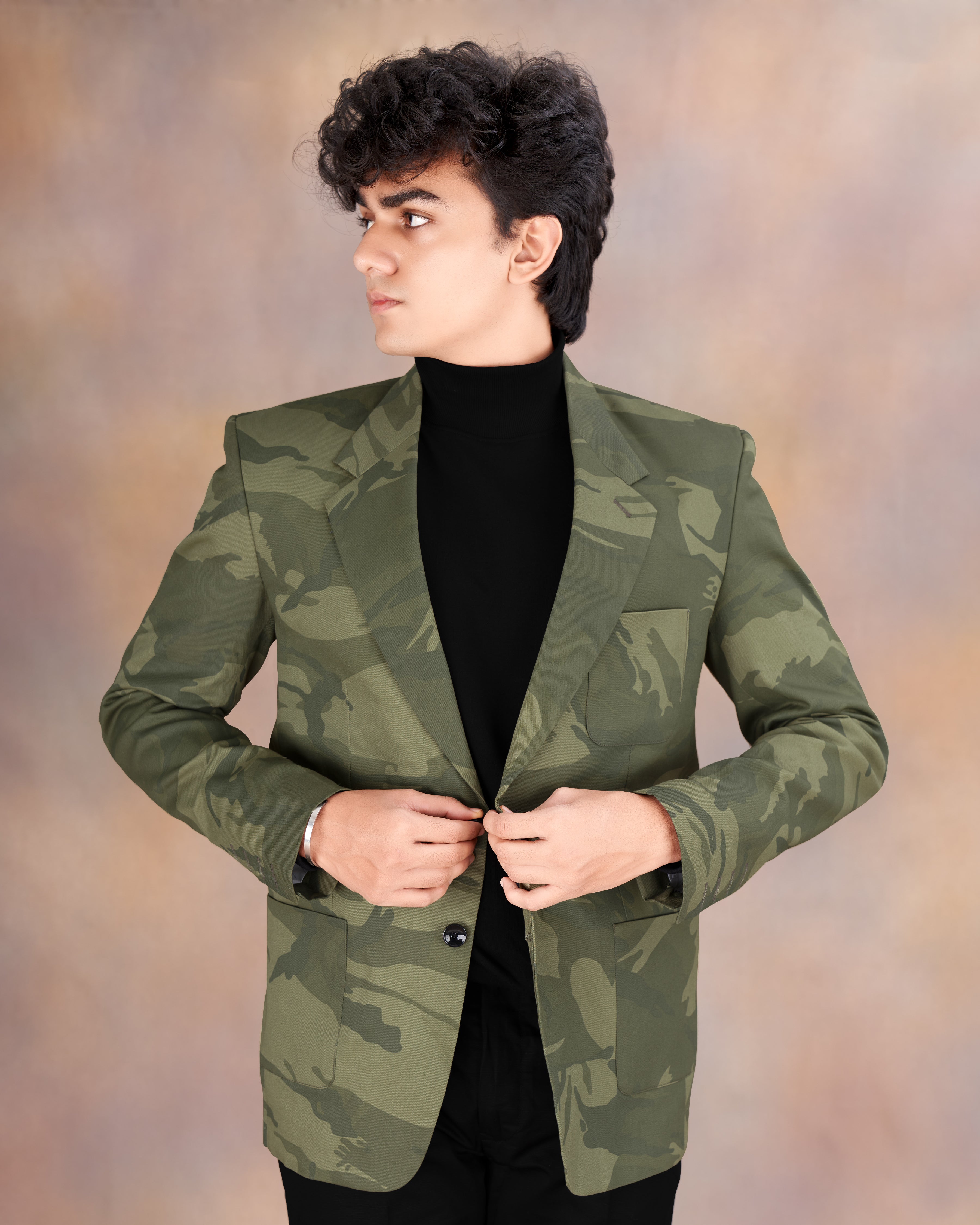 Sandstone with Taupe Green Camouflage Premium Cotton Designer Sports Blazer BL2302-SB-PP-36, BL2302-SB-PP-38, BL2302-SB-PP-40, BL2302-SB-PP-42, BL2302-SB-PP-44, BL2302-SB-PP-46, BL2302-SB-PP-48, BL2302-SB-PP-50, BL2302-SB-PP-52, BL2302-SB-PP-54, BL2302-SB-PP-56, BL2302-SB-PP-58, BL2302-SB-PP-60