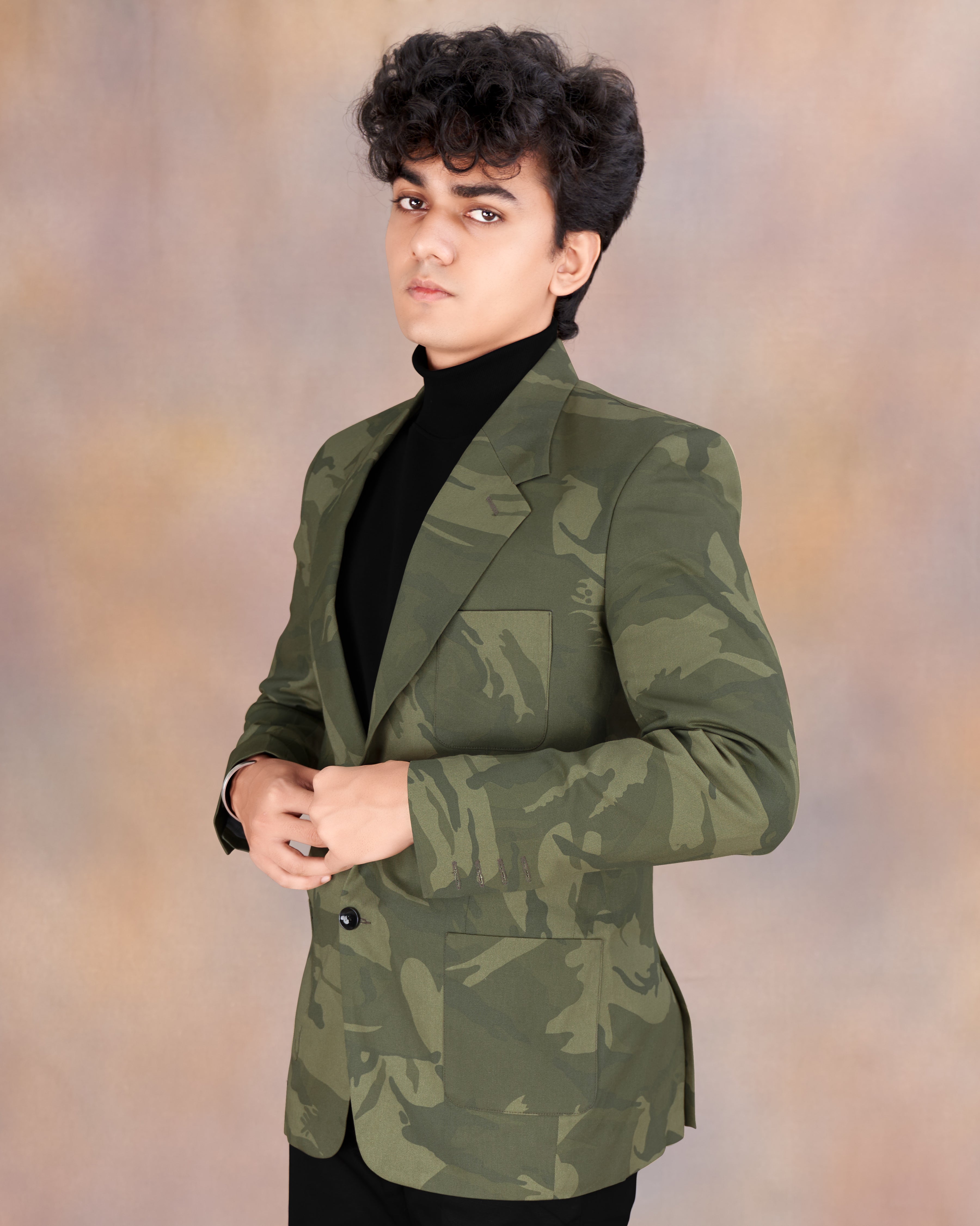 Sandstone with Taupe Green Camouflage Premium Cotton Designer Sports Blazer BL2302-SB-PP-36, BL2302-SB-PP-38, BL2302-SB-PP-40, BL2302-SB-PP-42, BL2302-SB-PP-44, BL2302-SB-PP-46, BL2302-SB-PP-48, BL2302-SB-PP-50, BL2302-SB-PP-52, BL2302-SB-PP-54, BL2302-SB-PP-56, BL2302-SB-PP-58, BL2302-SB-PP-60