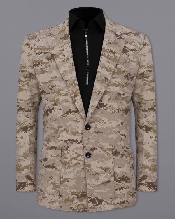 Martini with Dark Taupe Brown Camouflage Premium Cotton Designer Blazer BL2324-SB-D110-36, BL2324-SB-D110-38, BL2324-SB-D110-40, BL2324-SB-D110-42, BL2324-SB-D110-44, BL2324-SB-D110-46, BL2324-SB-D110-48, BL2324-SB-D110-50, BL2324-SB-D110-52, BL2324-SB-D110-54, BL2324-SB-D110-56, BL2324-SB-D110-58, BL2324-SB-D110-60