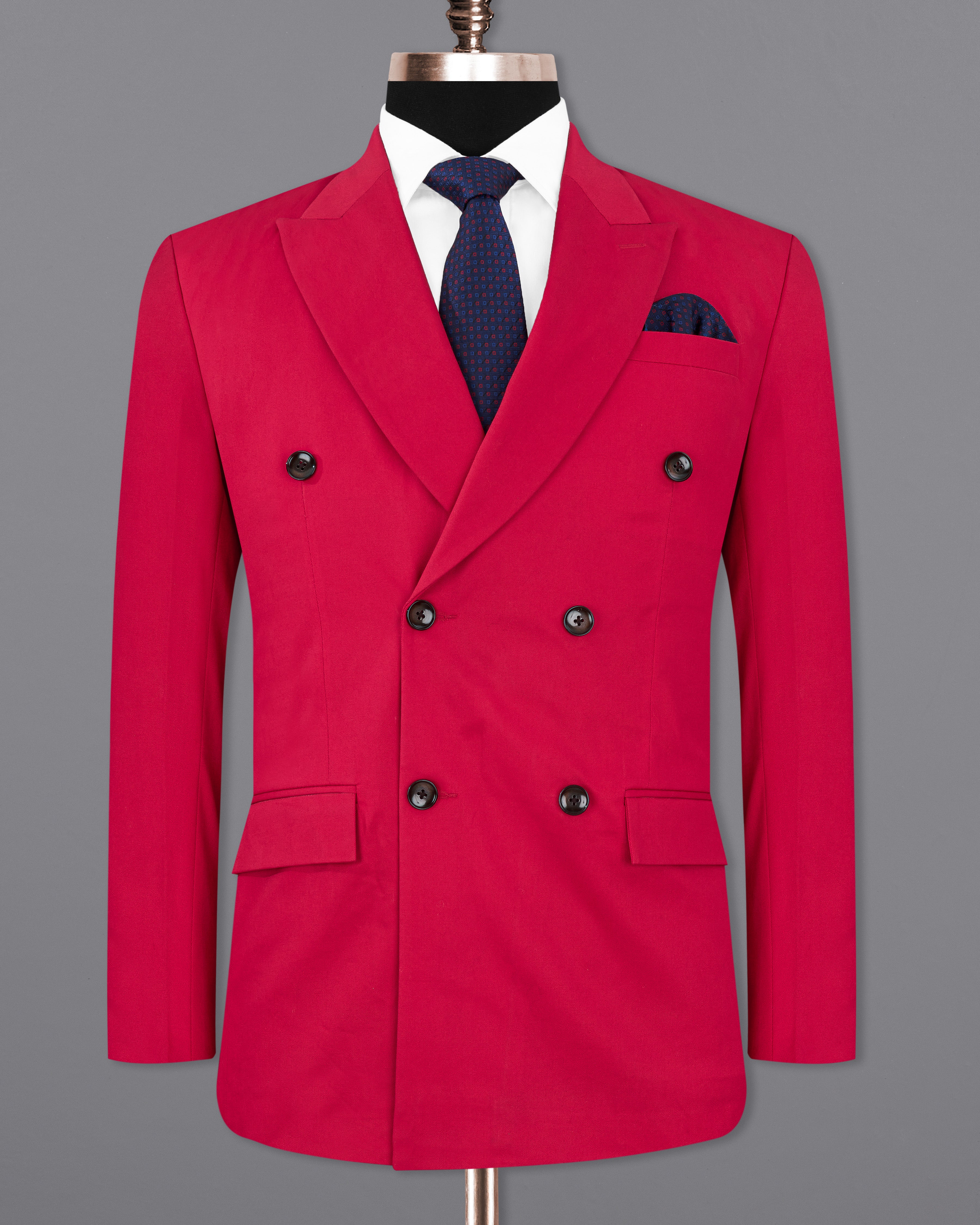 Shiraz Red Premium Cotton Double Breasted Blazer BL2325-DB-36, BL2325-DB-38, BL2325-DB-40, BL2325-DB-42, BL2325-DB-44, BL2325-DB-46, BL2325-DB-48, BL2325-DB-50, BL2325-DB-52, BL2325-DB-54, BL2325-DB-56, BL2325-DB-58, BL2325-DB-60