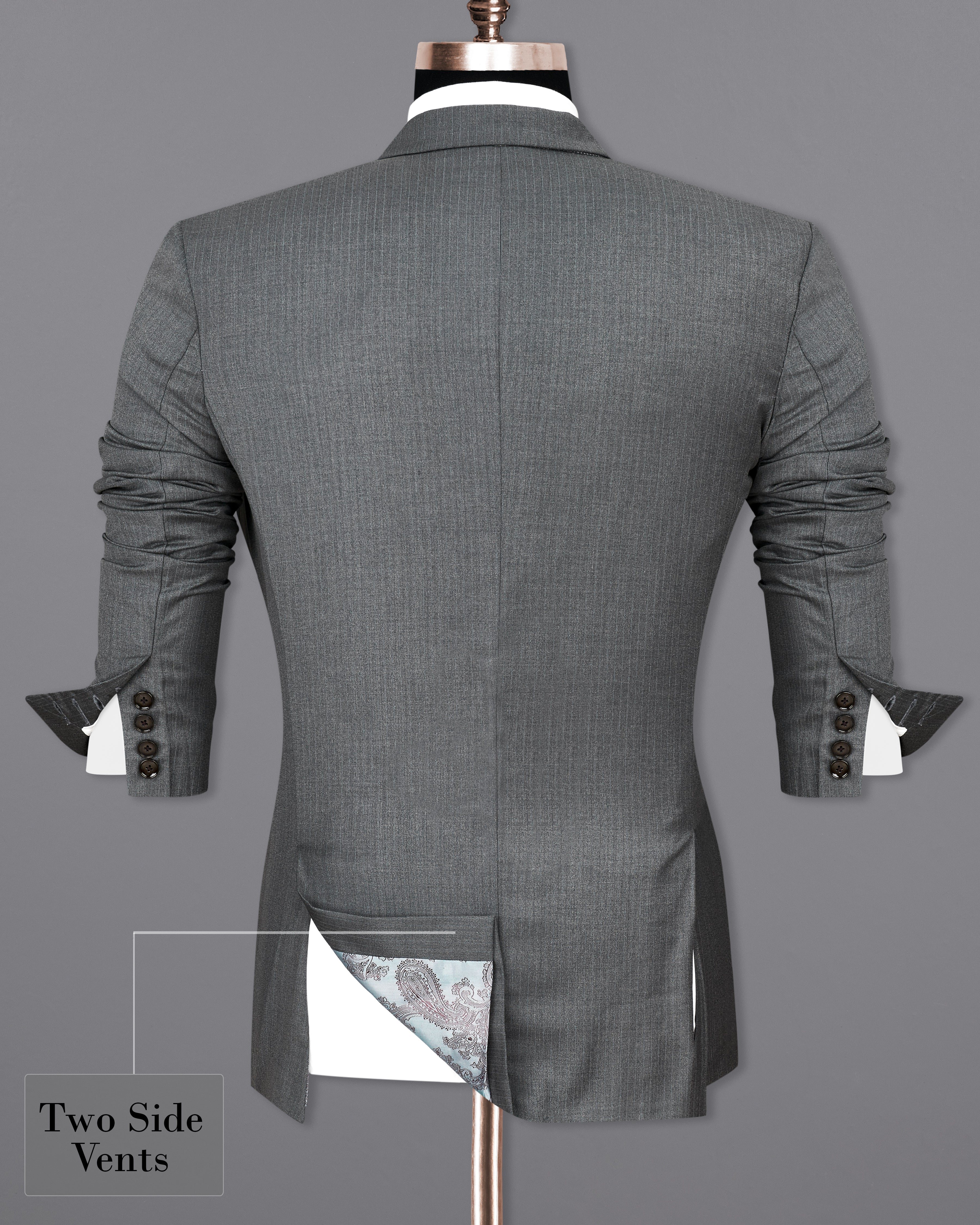 Vampire Gray Double Breasted Designer Blazer BL2357-DB-2B-36, BL2357-DB-2B-38, BL2357-DB-2B-40, BL2357-DB-2B-42, BL2357-DB-2B-44, BL2357-DB-2B-46, BL2357-DB-2B-48, BL2357-DB-2B-50, BL2357-DB-2B-52, BL2357-DB-2B-54, BL2357-DB-2B-56, BL2357-DB-2B-58, BL2357-DB-2B-60			