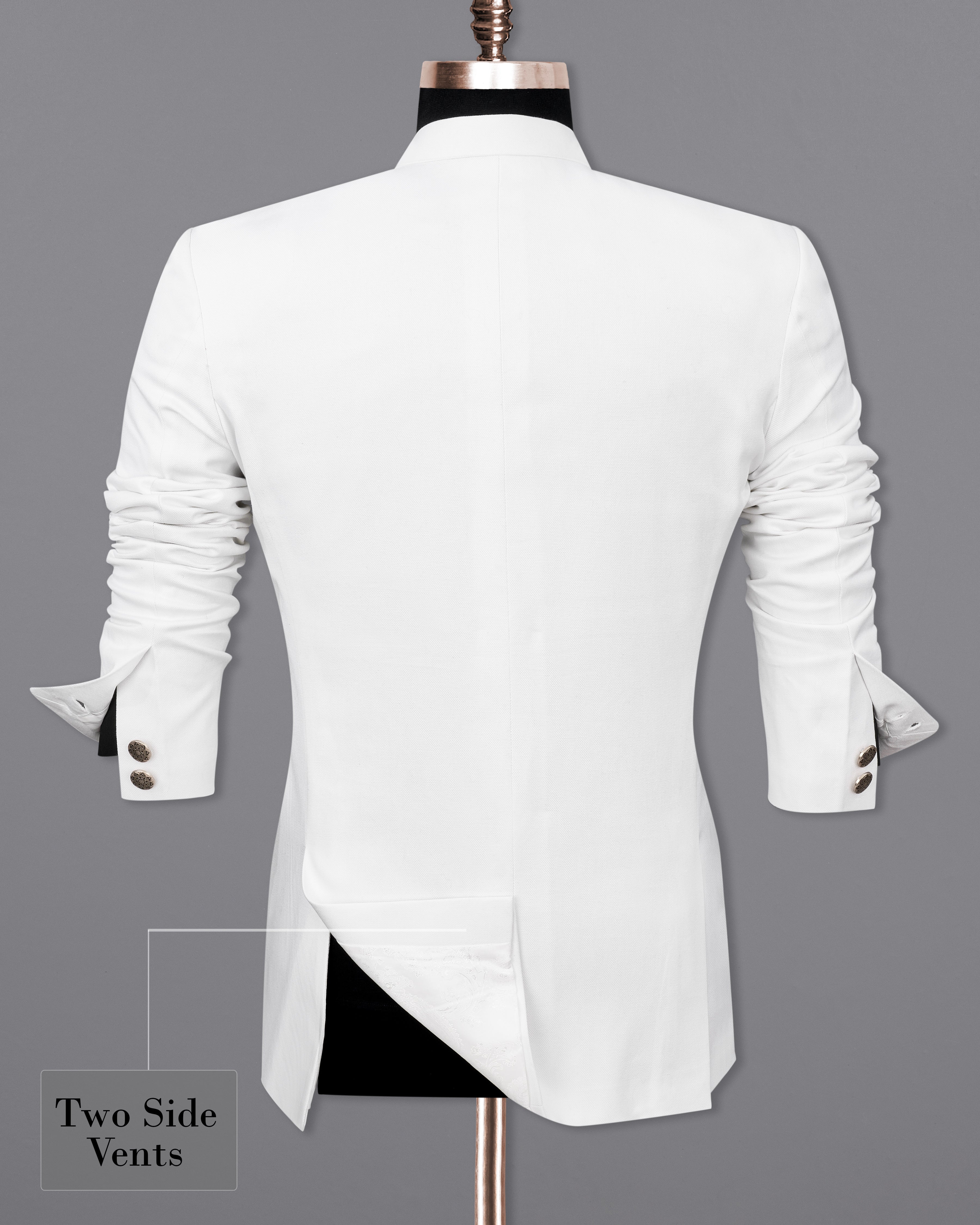 Bright White Premium Cotton Bandhgala Designer Blazer BL2360-BG-D1-36, BL2360-BG-D1-38, BL2360-BG-D1-40, BL2360-BG-D1-42, BL2360-BG-D1-44, BL2360-BG-D1-46, BL2360-BG-D1-48, BL2360-BG-D1-50, BL2360-BG-D1-52, BL2360-BG-D1-54, BL2360-BG-D1-56, BL2360-BG-D1-58, BL2360-BG-D1-60		