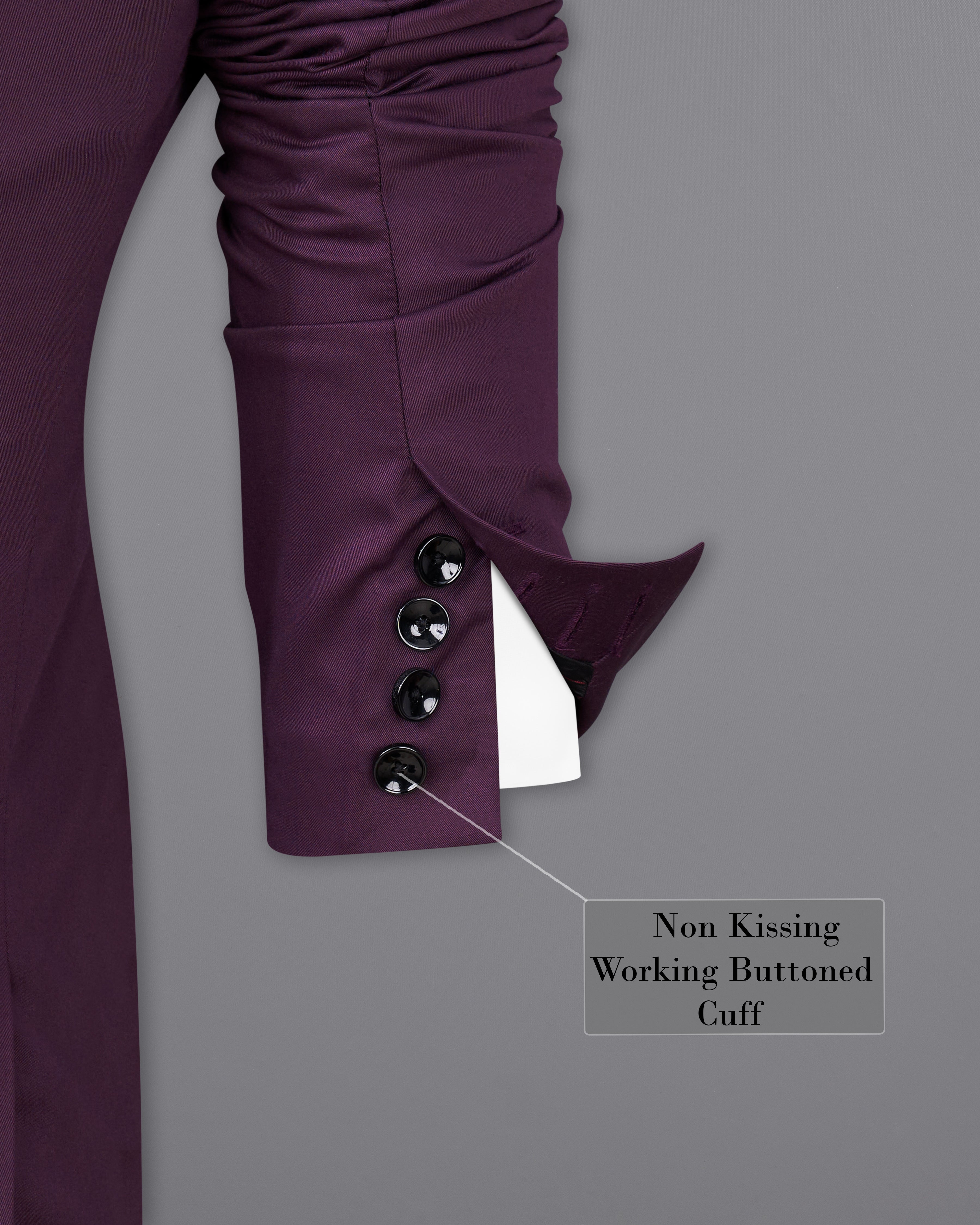 Thunder Maroon with Golden Piping Work Premium Cotton Designer Blazer