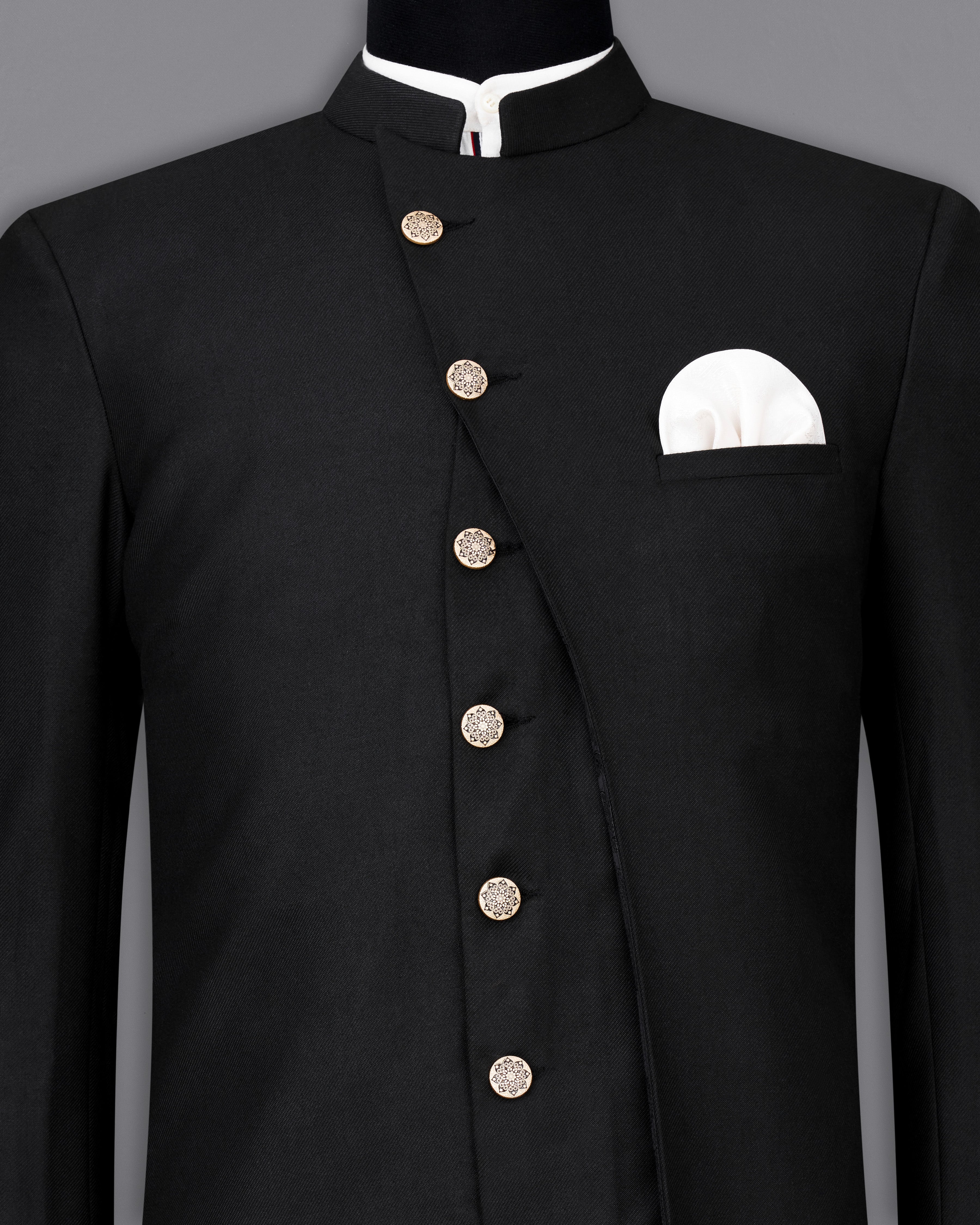 Jade Black Bandhgala Designer Blazer