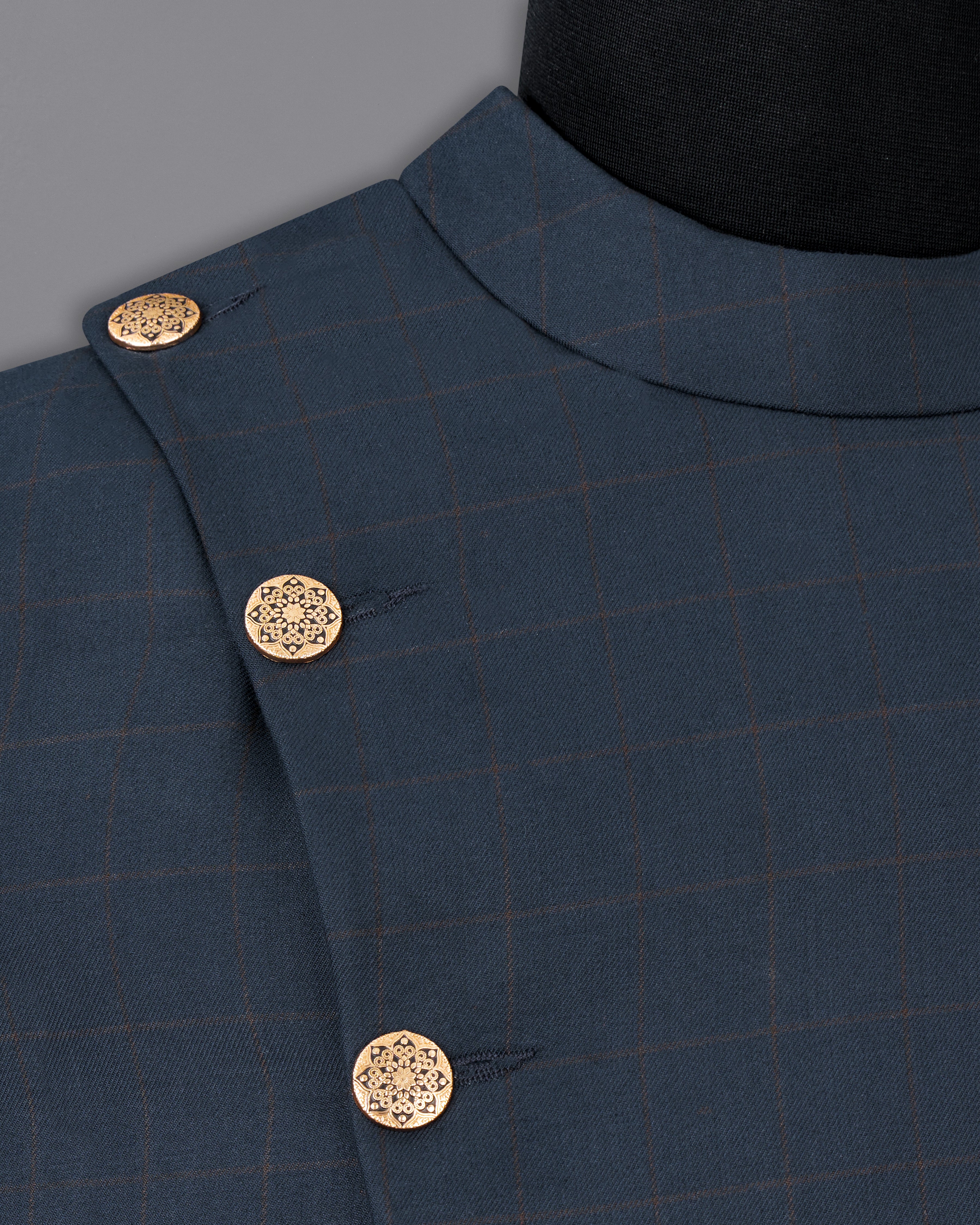 Ebony Clay Blue Windowpane Cross Buttoned Bandhgaala Blazer BL2501-CBG2-36, BL2501-CBG2-38, BL2501-CBG2-40, BL2501-CBG2-42, BL2501-CBG2-44, BL2501-CBG2-46, BL2501-CBG2-48, BL2501-CBG2-50, BL2501-CBG2-52, BL2501-CBG2-54, BL2501-CBG2-56, BL2501-CBG2-58, BL2501-CBG2-60