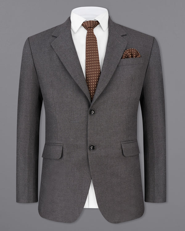 Gravel Gray Wool Rich Single Breasted Blazer BL2507-SB-36, BL2507-SB-38, BL2507-SB-40, BL2507-SB-42, BL2507-SB-44, BL2507-SB-46, BL2507-SB-48, BL2507-SB-50, BL2507-SB-52, BL2507-SB-54, BL2507-SB-56, BL2507-SB-58, BL2507-SB-60