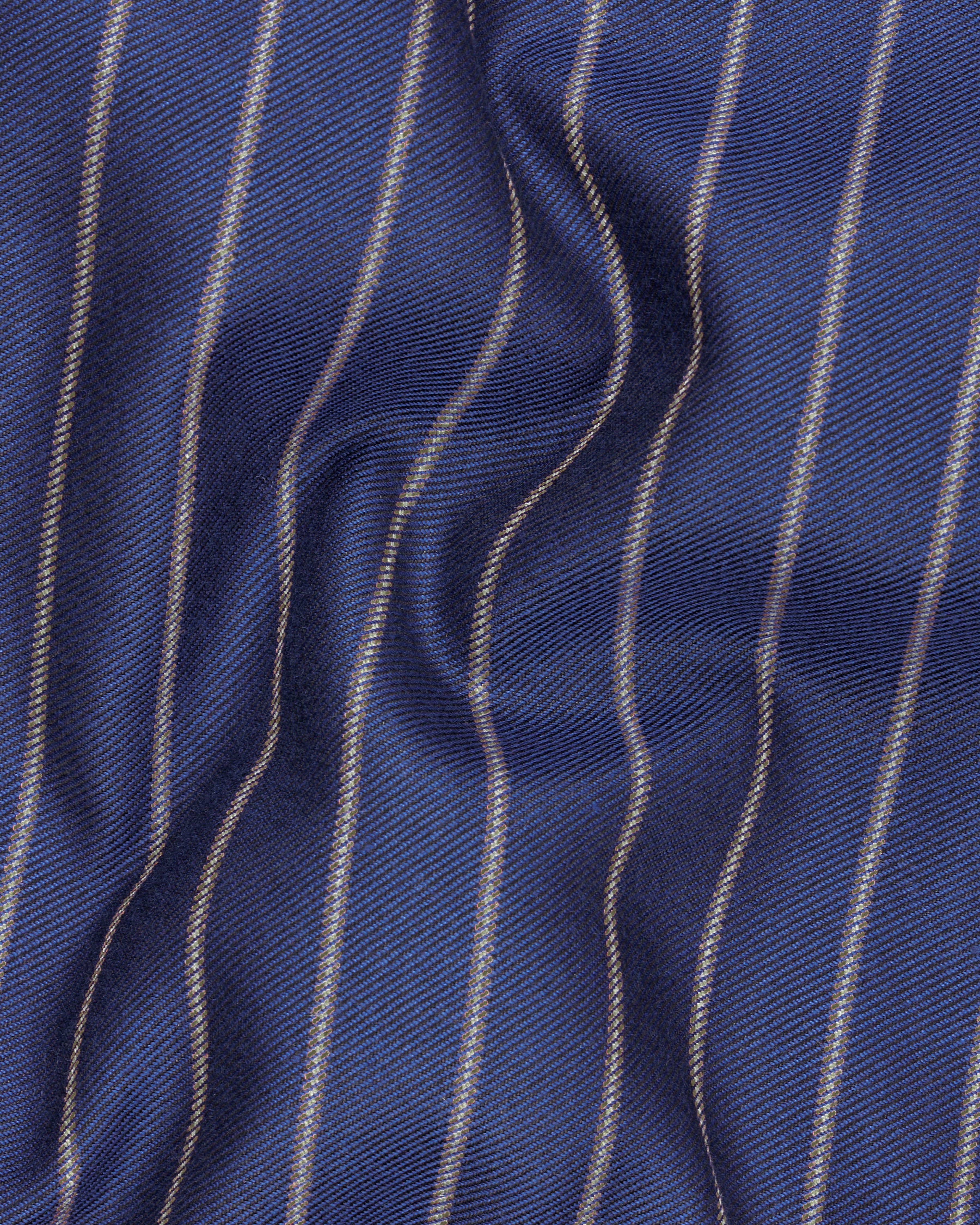 Pickled Blue Striped Blazer