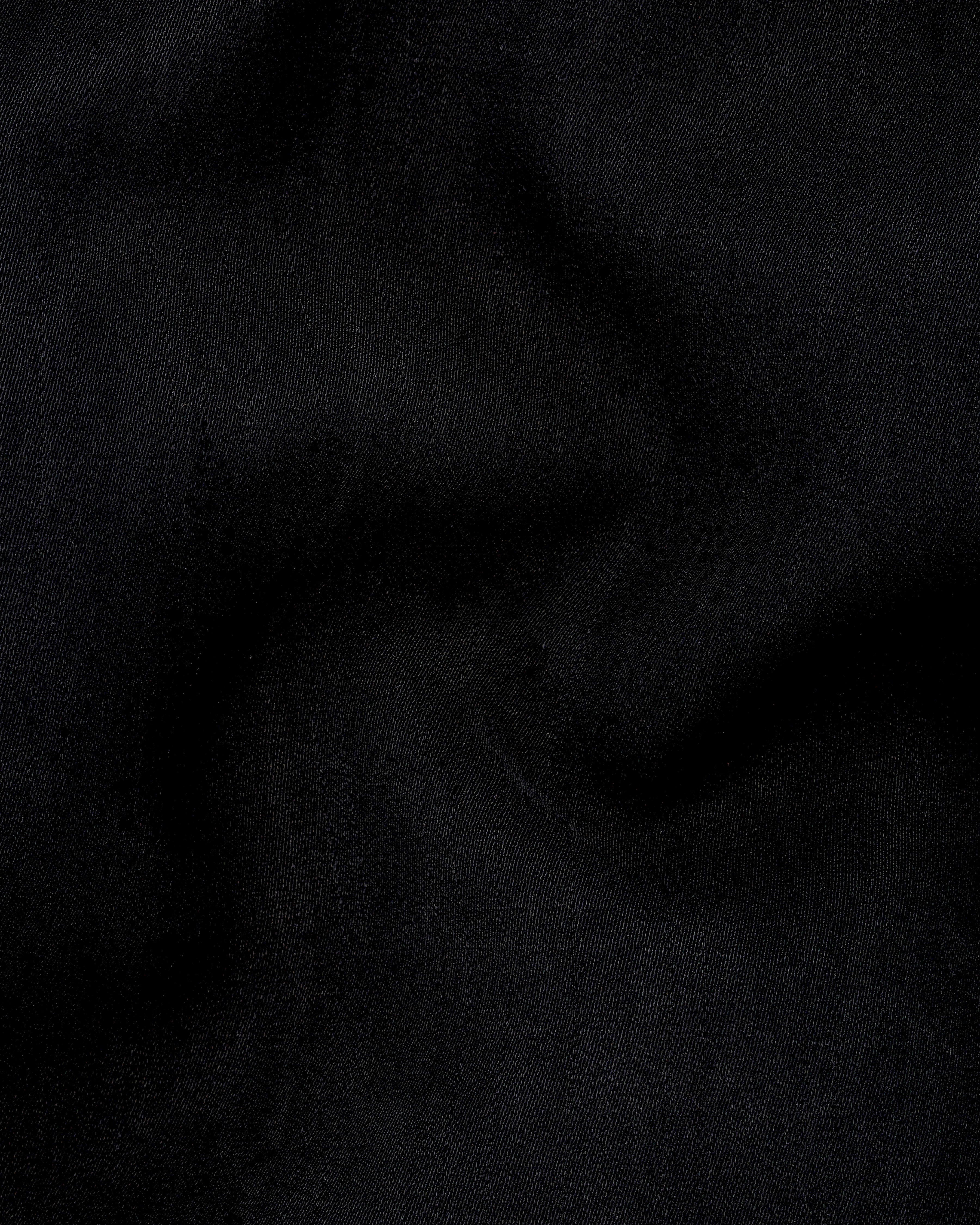 Noirex-Korean Black ( The Best Black We Have ) with Gray 4-Way Stretch Single Breasted Designer Blazer