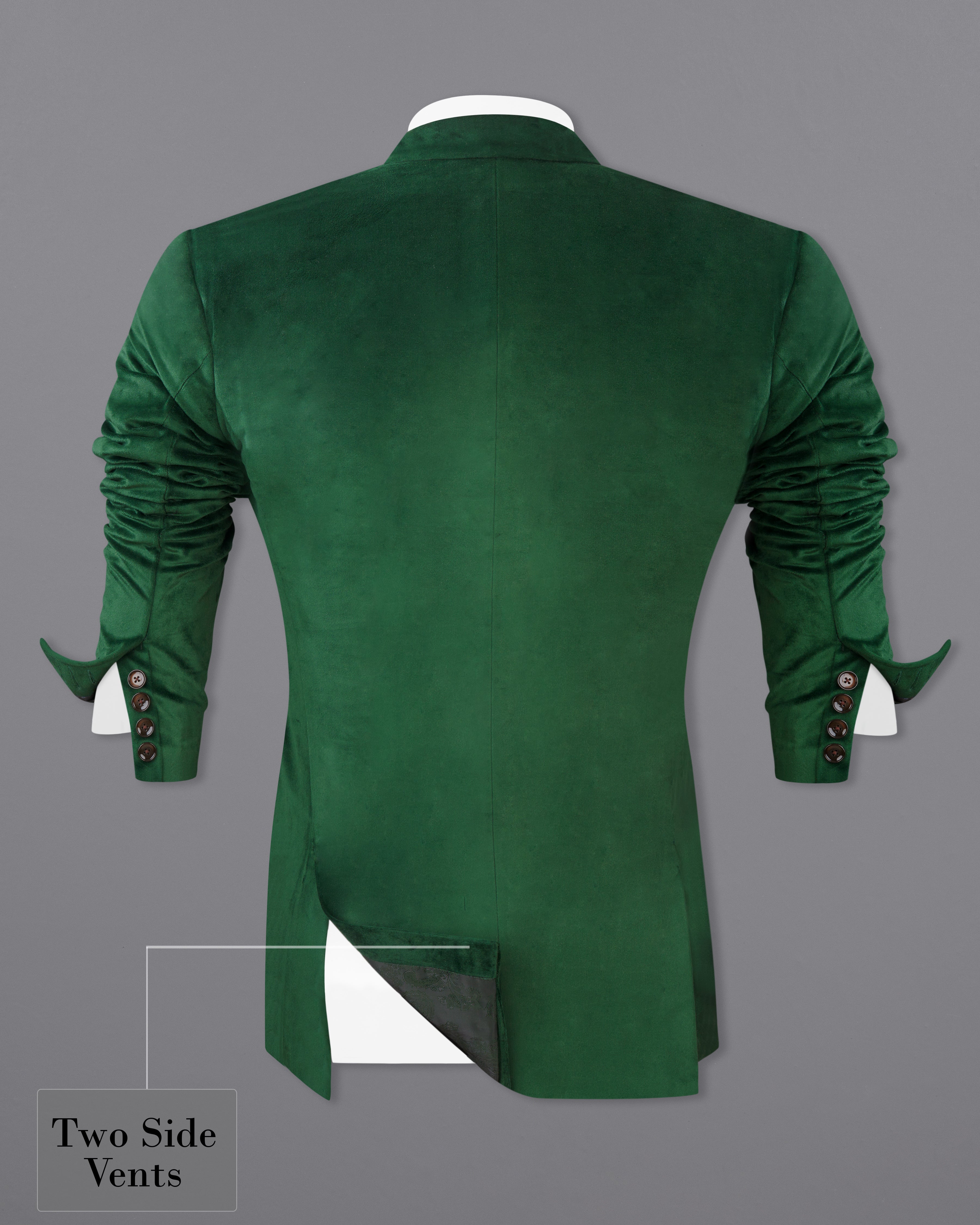 Phthalo Green Single Breasted Velvet Blazer BL2582-SB-36,BL2582-SB-38,BL2582-SB-40,BL2582-SB-42,BL2582-SB-44,BL2582-SB-46,BL2582-SB-48,BL2582-SB-50,,BL2582-SB-52,BL2582-SB-54,BL2582-SB-56,BL2582-SB-58,BL2582-SB-60