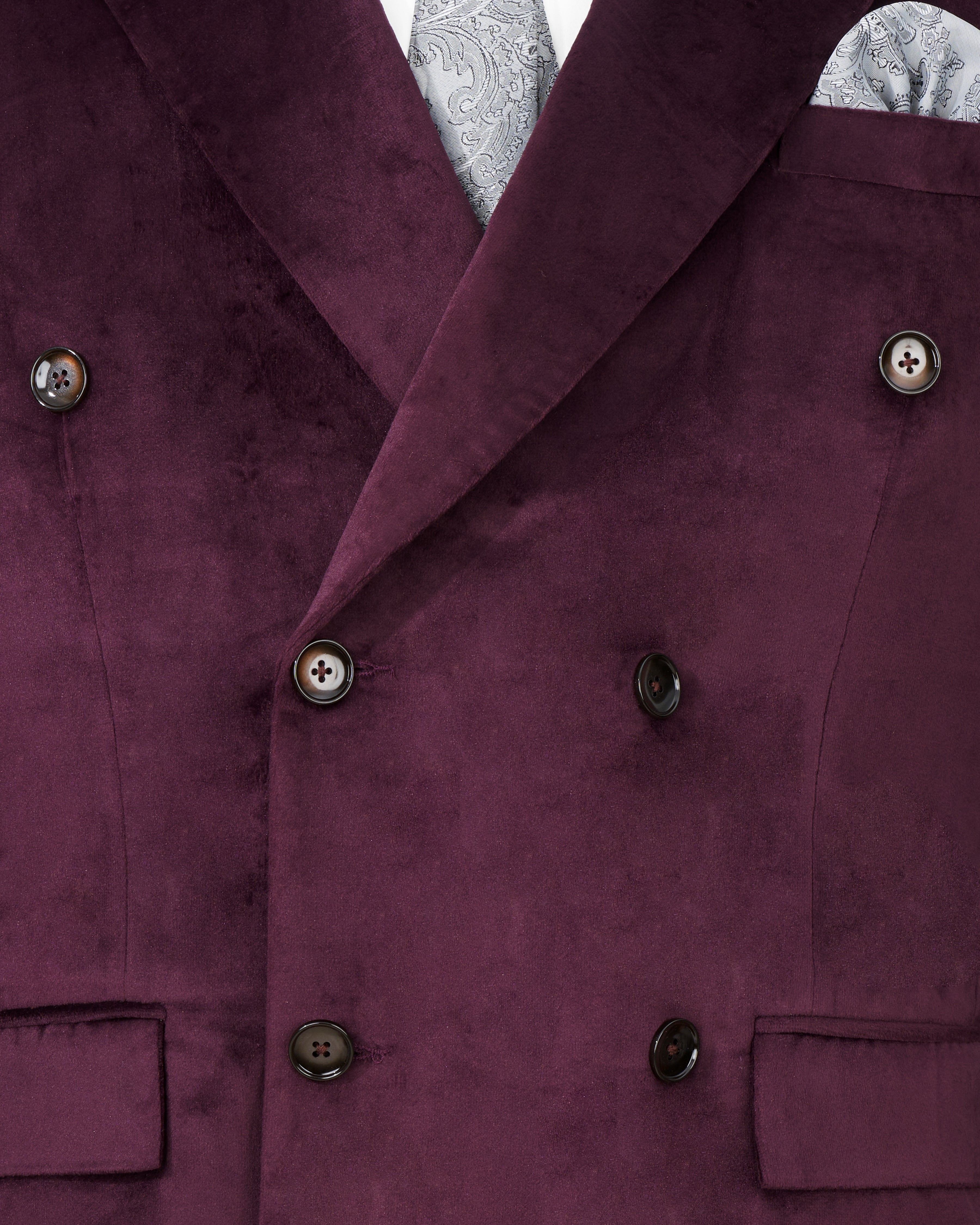 Eclipse Maroon Double Breasted Velvet Blazer BL2597-DB-36,BL2597-DB-38,BL2597-DB-40,BL2597-DB-42,BL2597-DB-44,BL2597-DB-46,BL2597-DB-48,BL2597-DB-50,,BL2597-DB-52,BL2597-DB-54,BL2597-DB-56,BL2597-DB-58,BL2597-DB-60