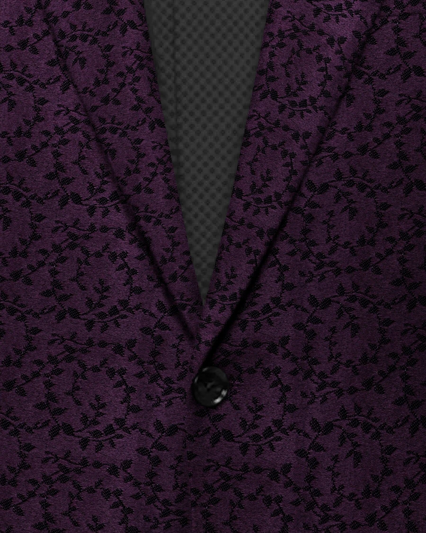 Burgundy Climber-Patterned Jacquard Premium Designer Blazer