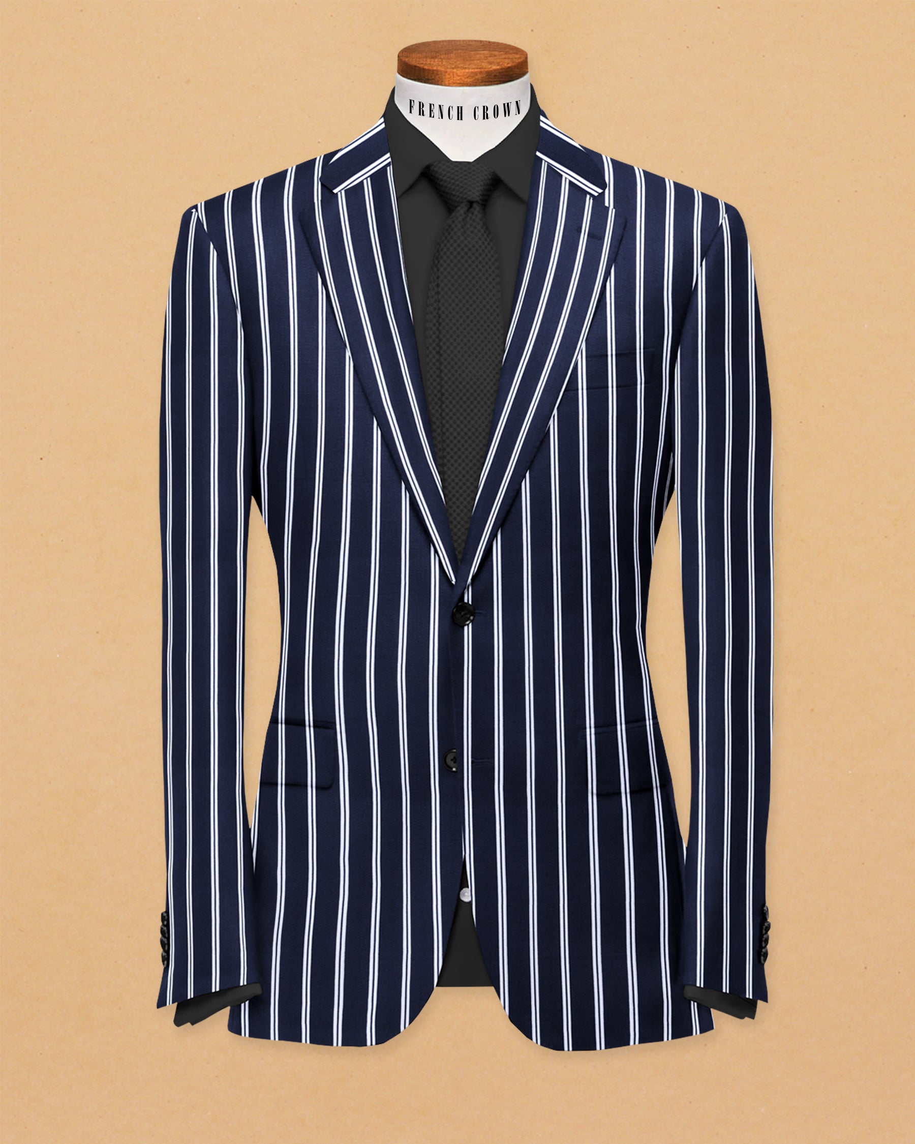 Navy Striped Designer Blazer