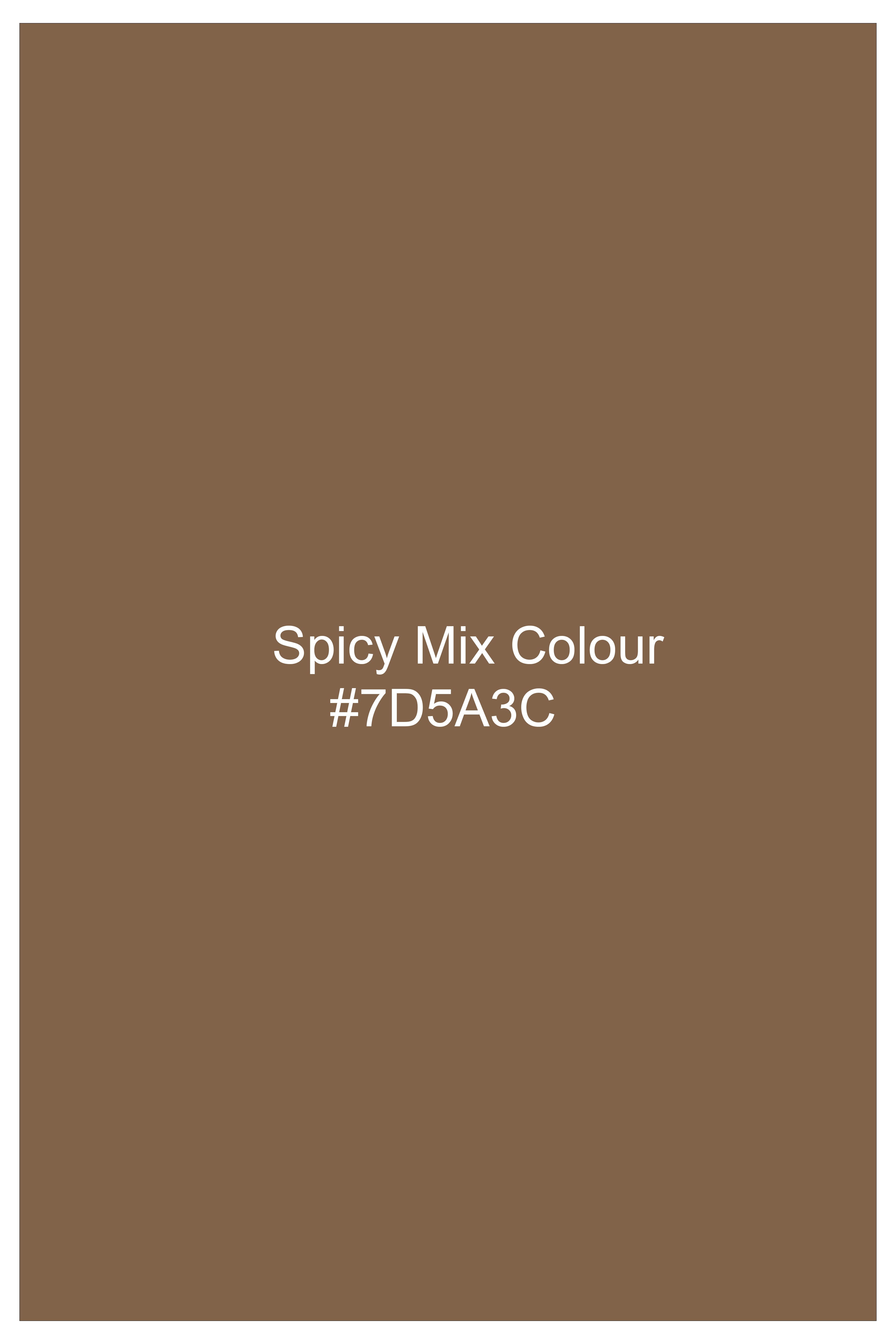 Spicy Mix Brown With Shisha work Embroidered Tuxedo Blazer