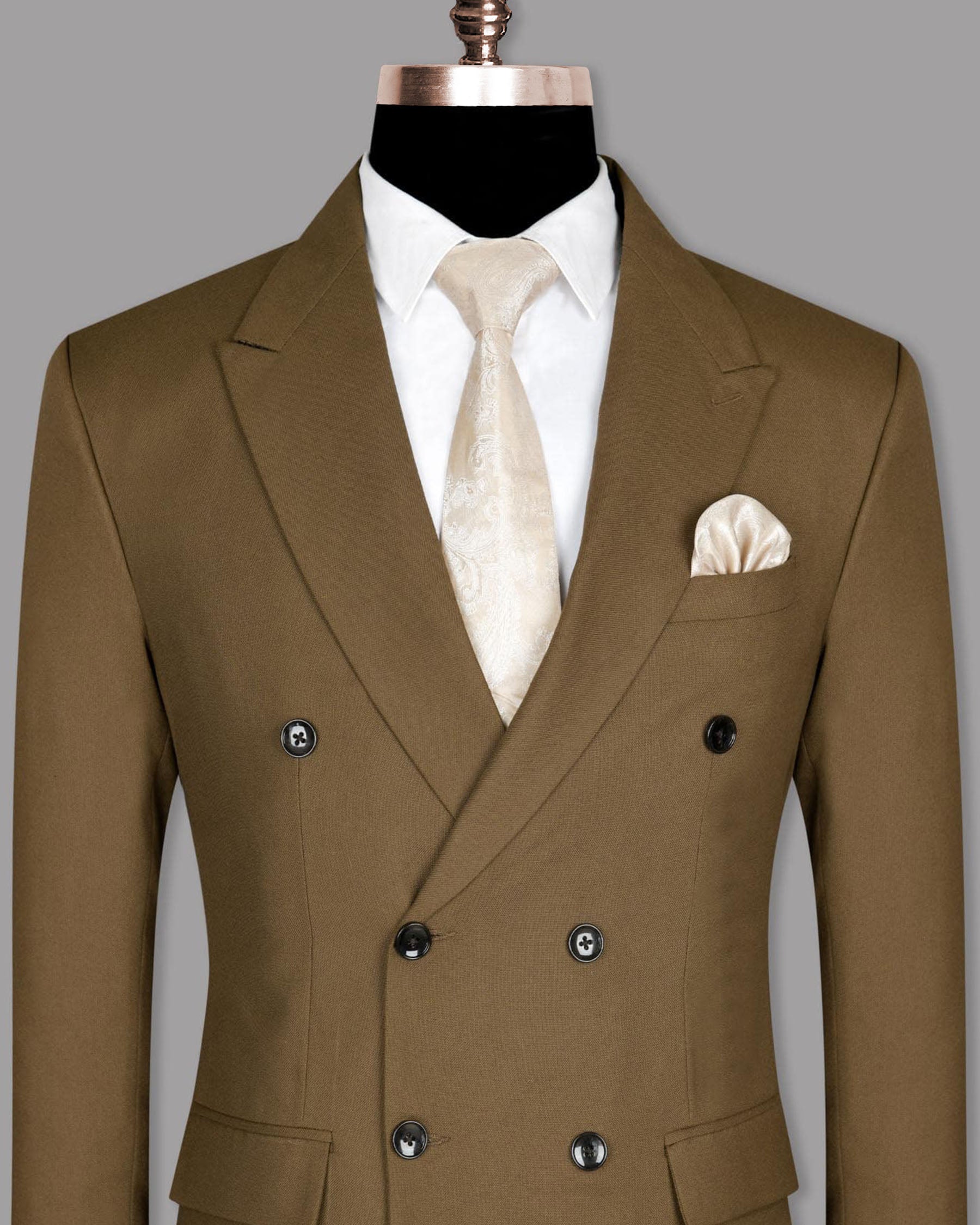 Soil Brown Wool Rich Double Breasted Blazer BL811DB-58, BL811DB-44, BL811DB-46, BL811DB-56, BL811DB-60, BL811DB-36, BL811DB-42, BL811DB-50, BL811DB-38, BL811DB-48, BL811DB-40, BL811DB-52, BL811DB-54