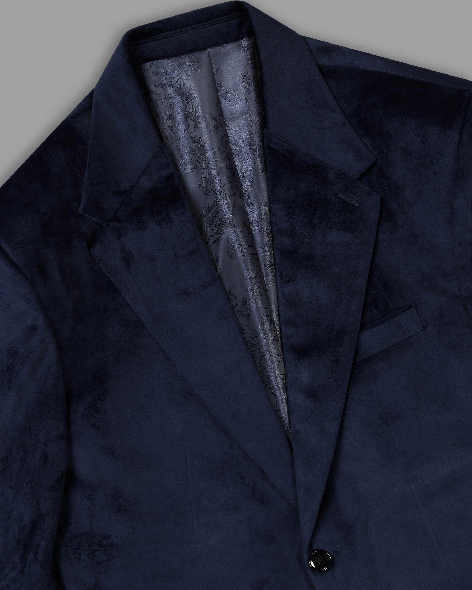 Royal blue Velvet Designer Blazer