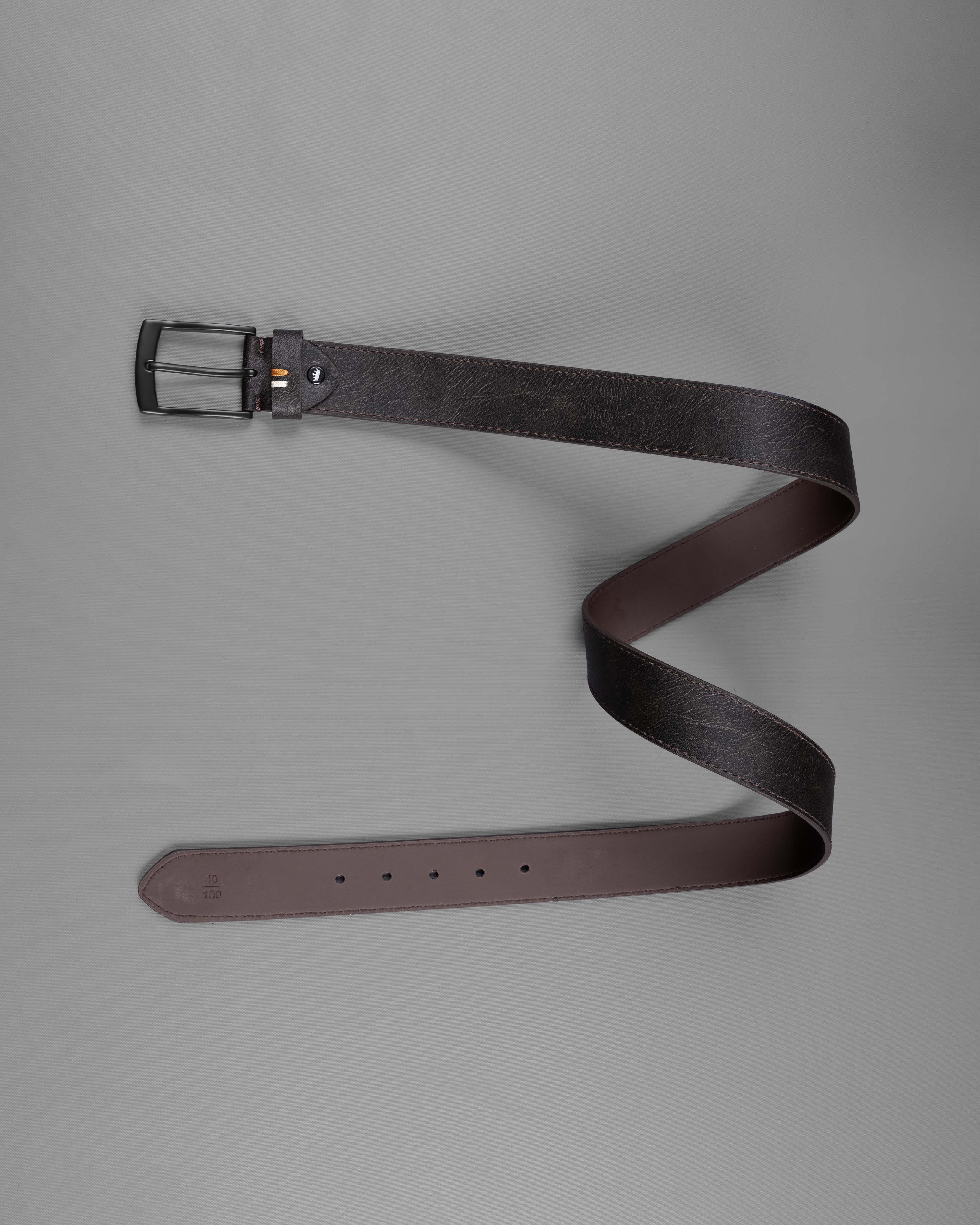 Dark Brown Leather Free Lightweight Handcrafted Belt BT100-28, BT100-30, BT100-32, BT100-34, BT100-36, BT100-38