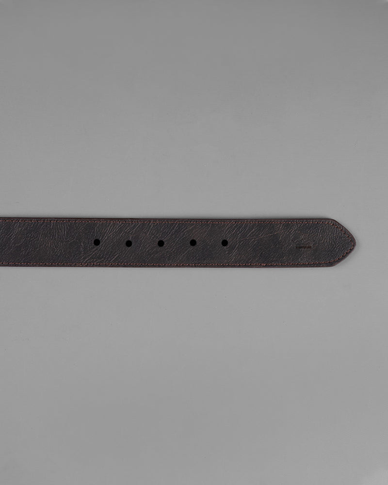 Dark Brown Leather Free Lightweight Handcrafted Belt BT100-28, BT100-30, BT100-32, BT100-34, BT100-36, BT100-38