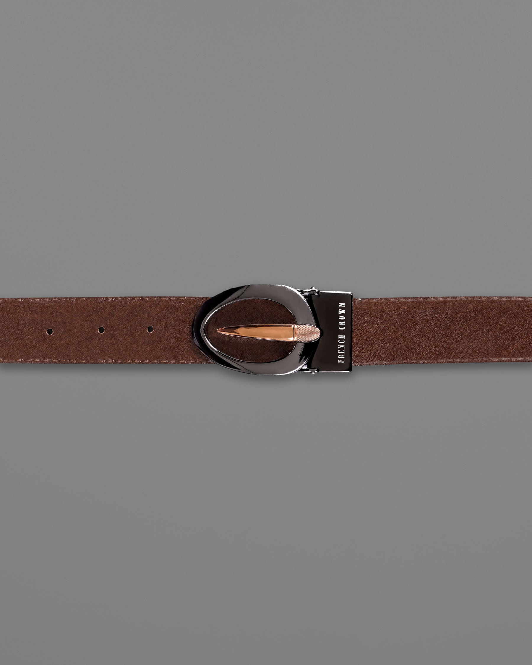 Glossy Grey and Golden Oval  buckled Reversible jade Black and tan Slight Textured Vegan Leather Handcrafted Belt