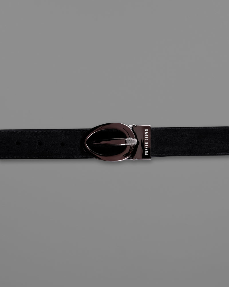 Rose Gold Grey Oval  buckled Reversible jade Black and Brown Vegan Leather Handcrafted Belt