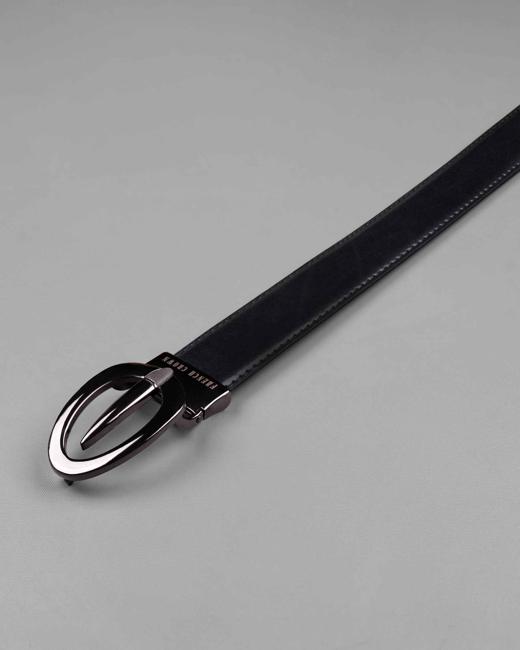 Glossy grey Oval  buckled Reversible jade Black and tan Vegan Leather Handcrafted Belt BT030-28, BT030-30, BT030-32, BT030-34, BT030-36, BT030-38
