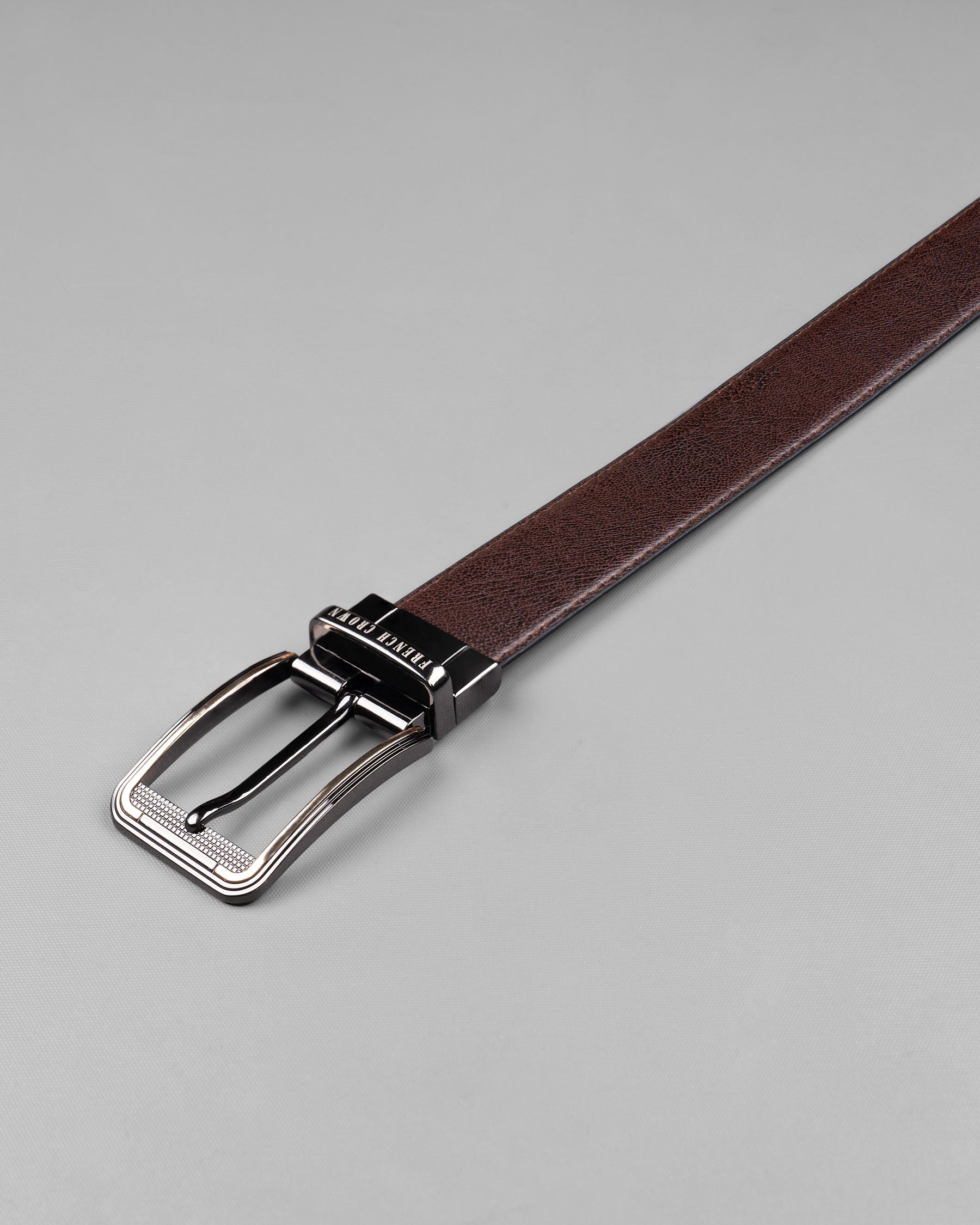 Glossy grey with Silver Buckle Reversible jade Black and Brown Vegan Leather Handcrafted Belt BT032-28, BT032-30, BT032-32, BT032-34, BT032-36, BT032-38