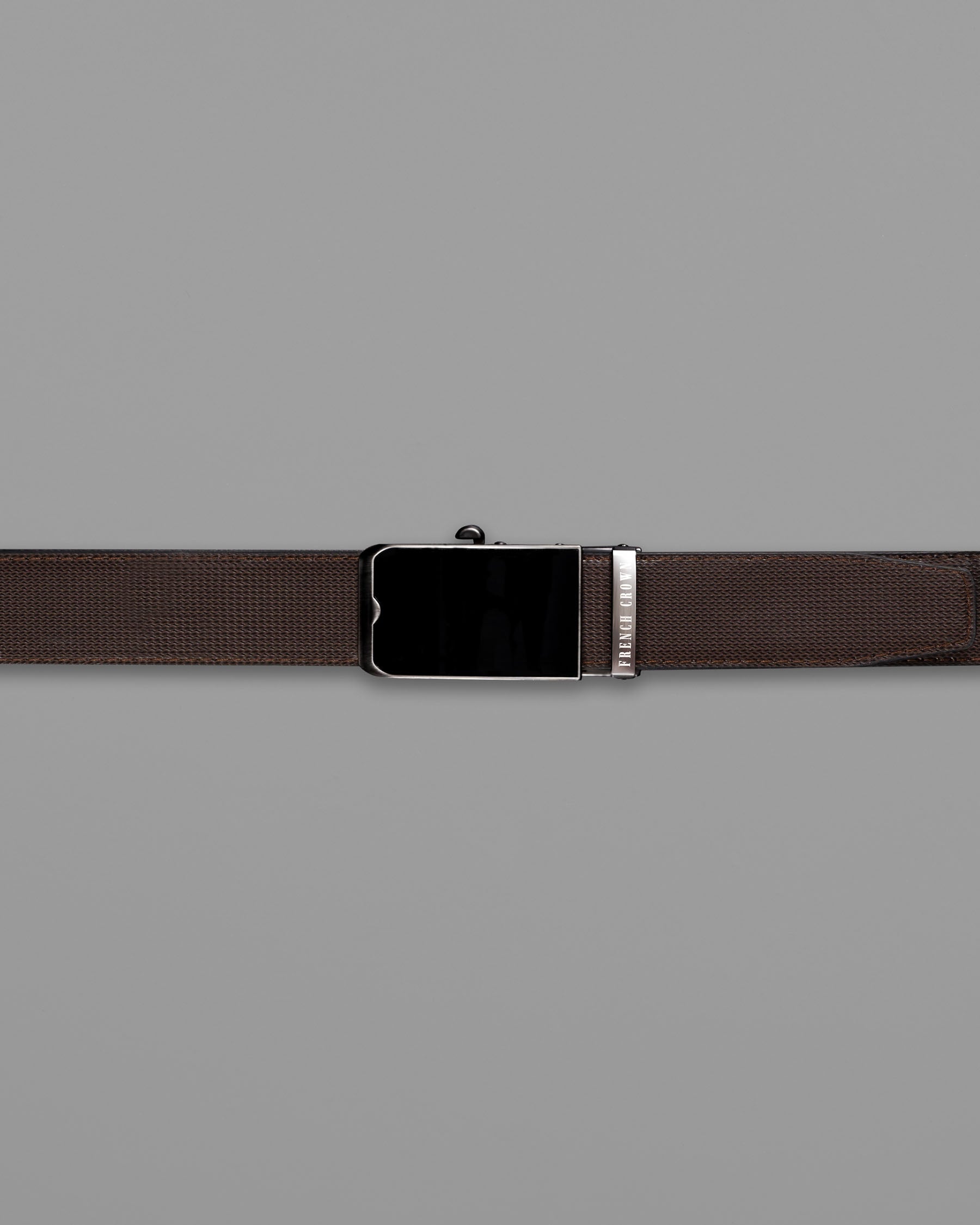 Matt Grey with jade black buckled No hole Reversible jade Black and Brown Vegan Leather Handcrafted Belt BT036-28, BT036-30, BT036-32, BT036-34, BT036-36, BT036-38