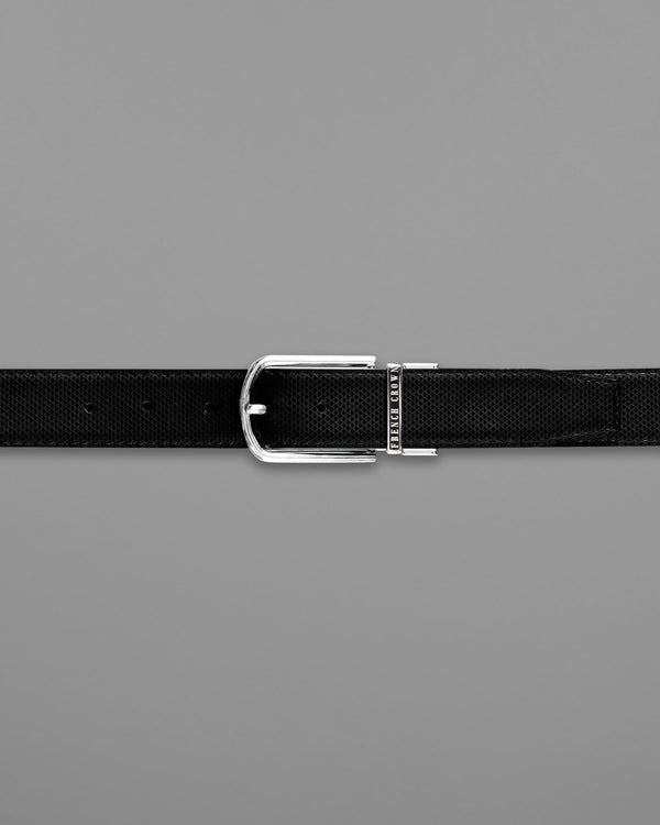 Silver buckled Reversible jade Black and Brown Vegan Leather Handcrafted Belt BT037-28, BT037-30, BT037-32, BT037-34, BT037-36, BT037-38