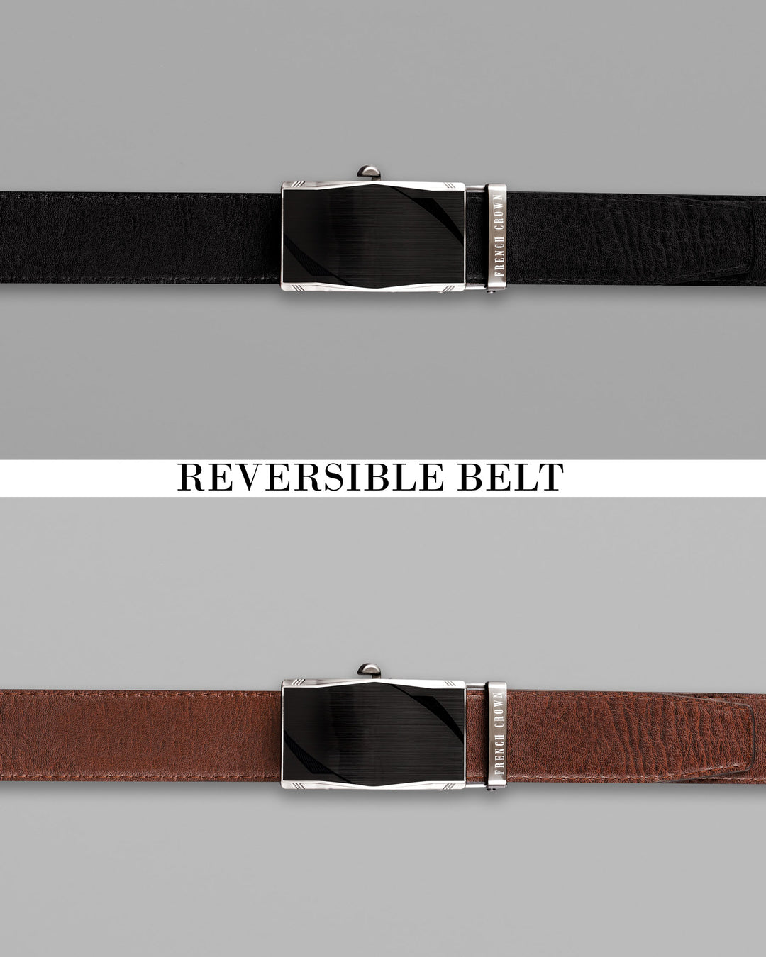 Men's Matte Black Leather Belt With Silver Buckle Belt 