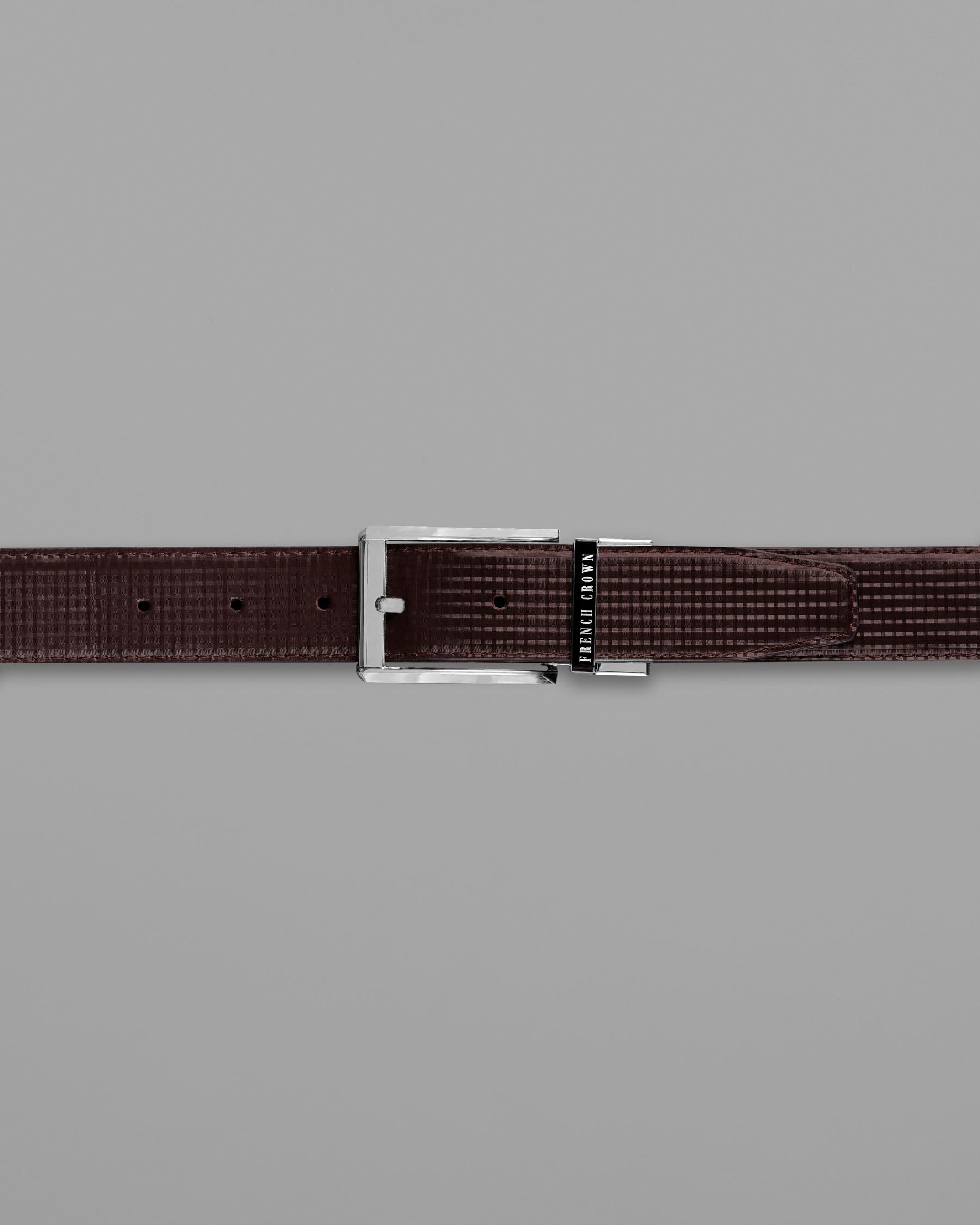 Silver buckled Reversible Black and Brown Vegan Leather Handcrafted Belt
