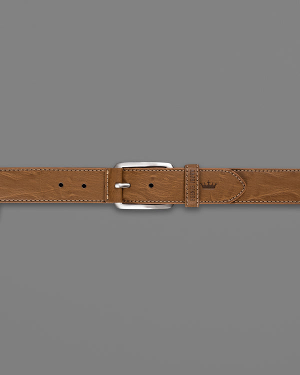 Brown Leather Free Lightweight Handcrafted Belt BT099-28, BT099-30, BT099-32, BT099-34, BT099-36, BT099-38