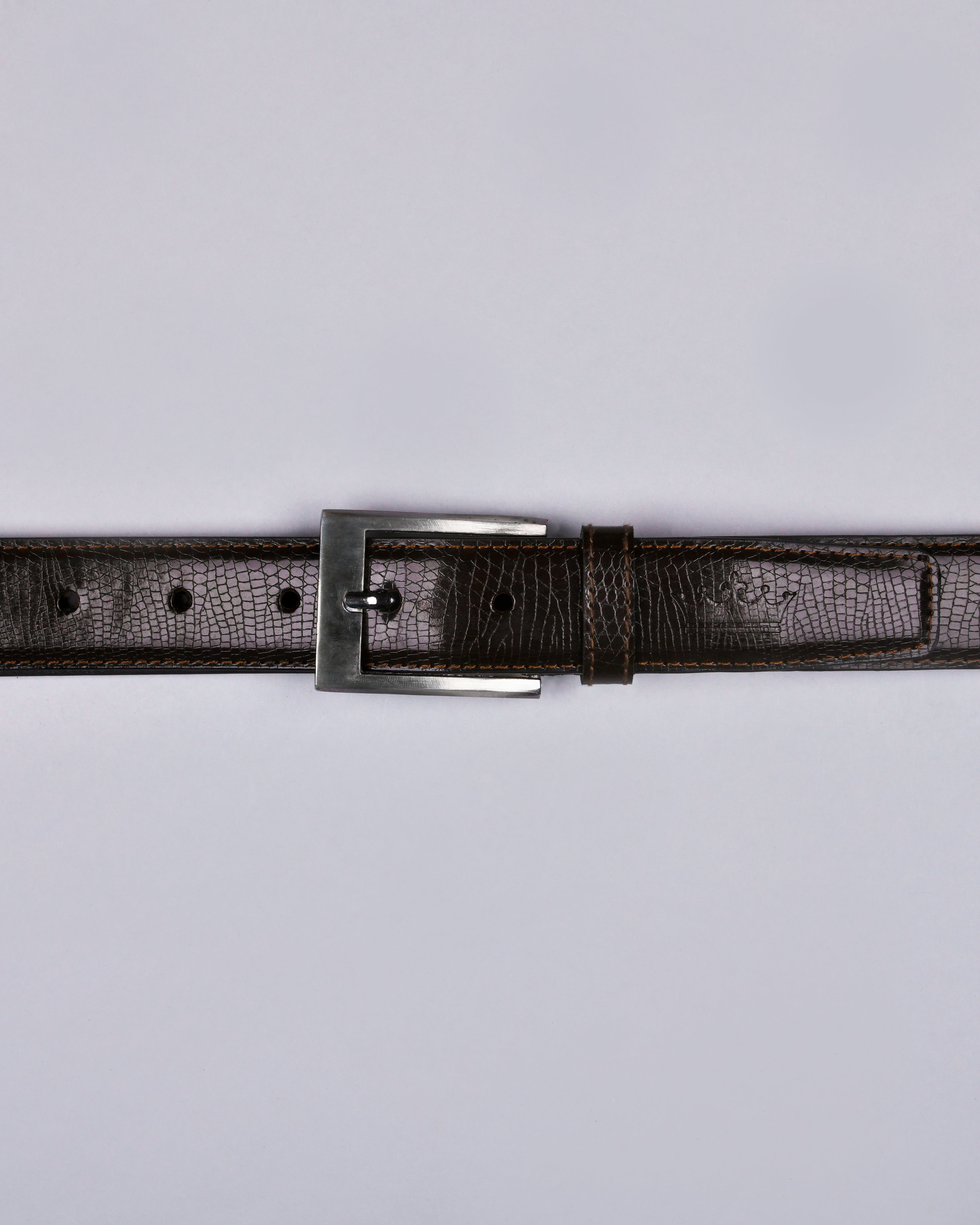 Brown Cobra Skin Textured Vegan Leather Handcrafted Belt BT04-30, BT04-34, BT04-38, BT04-36, BT04-32, BT04-28