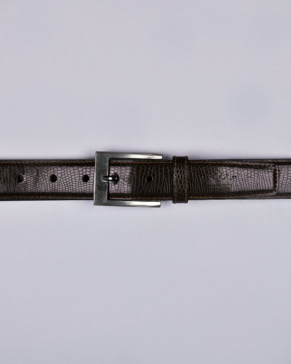 Brown Cobra Skin Textured Vegan Leather Handcrafted Belt BT04-30, BT04-34, BT04-38, BT04-36, BT04-32, BT04-28