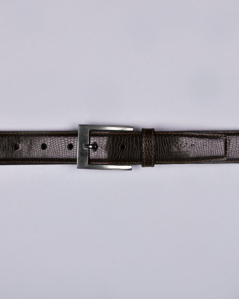 Brown Cobra Skin Textured Vegan Leather Handcrafted Belt BT04-30, BT04-34, BT04-38, BT04-36, BT04-32, BT04-28