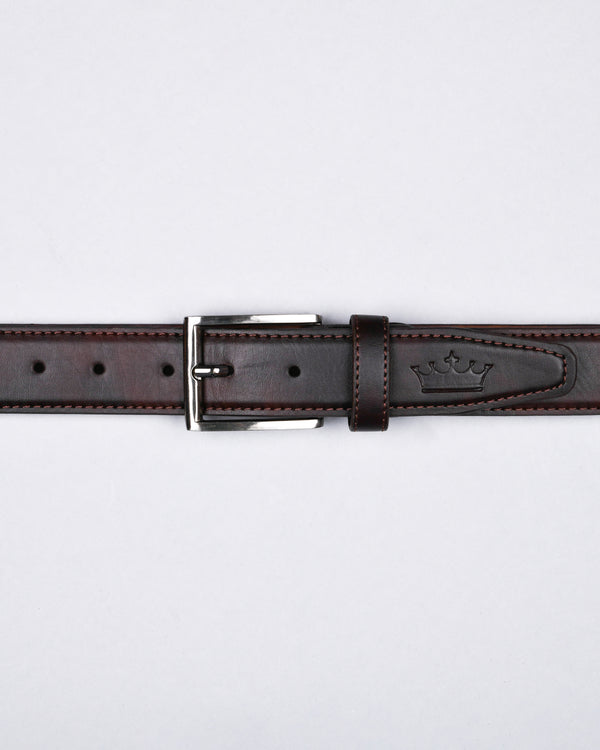 Brown with tan tie dye Patterned Vegan Leather Handcrafted Belt BT10-28, BT10-30, BT10-32, BT10-36, BT10-38, BT10-34