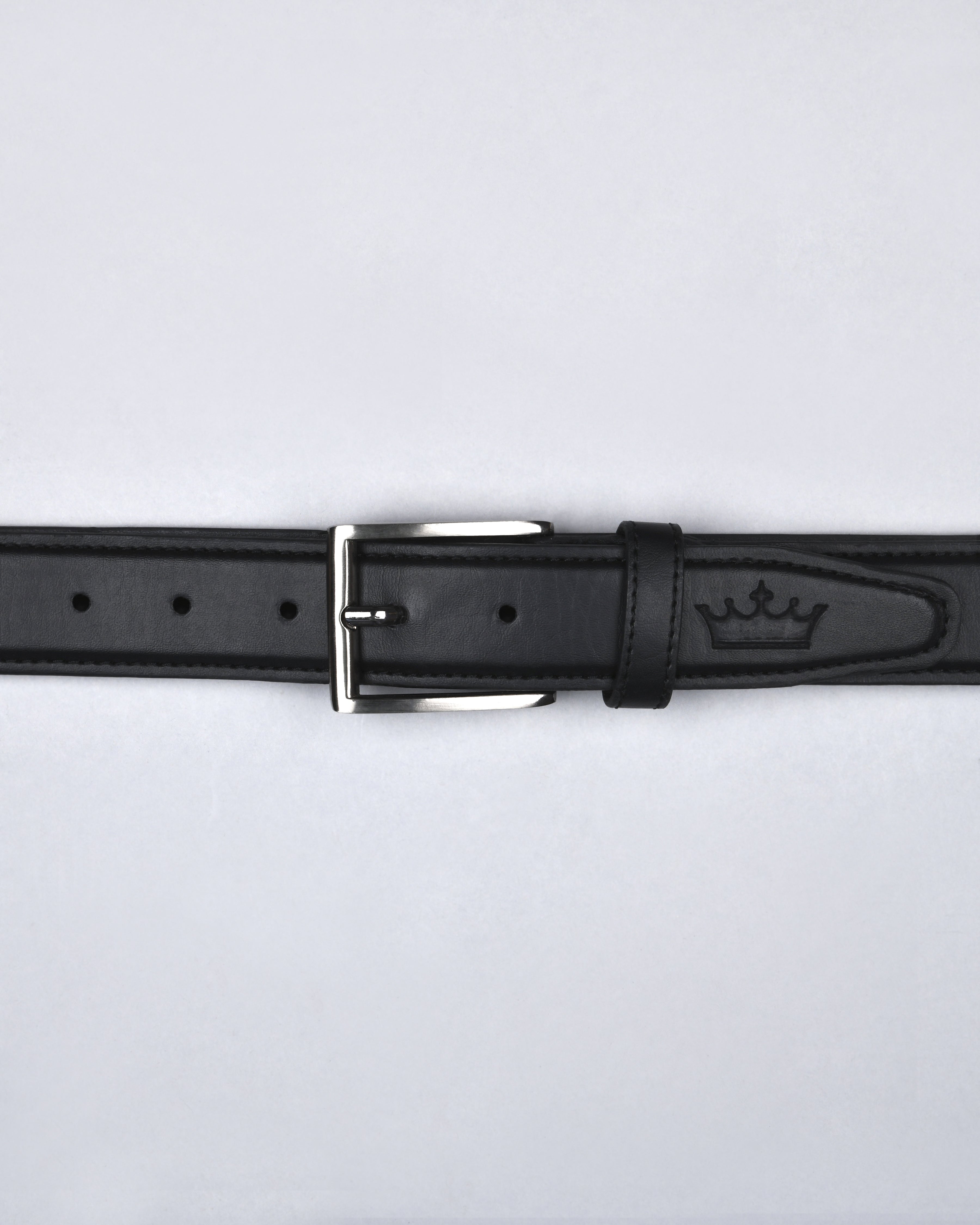 Jade Black Textureless Vegan Leather Handcrafted Belt BT14-28, BT14-30, BT14-32, BT14-34, BT14-36, BT14-38