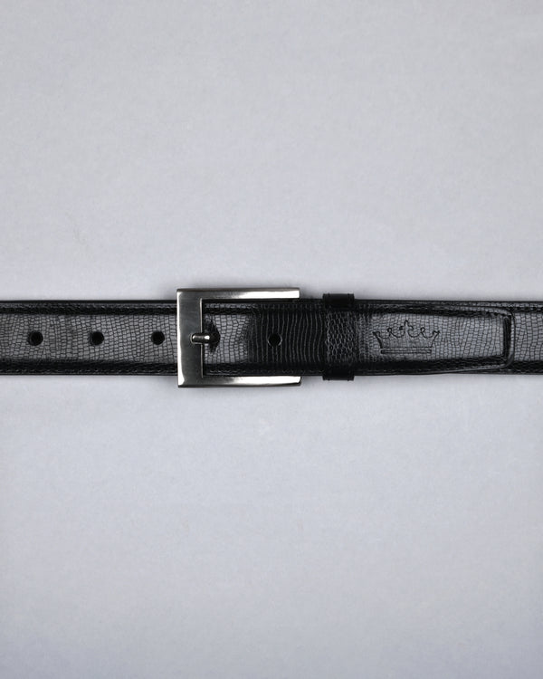 Jade Black Cobra Skin Textured Vegan Leather Handcrafted Belt BT16-28, BT16-30, BT16-34, BT16-36, BT16-38, BT16-32