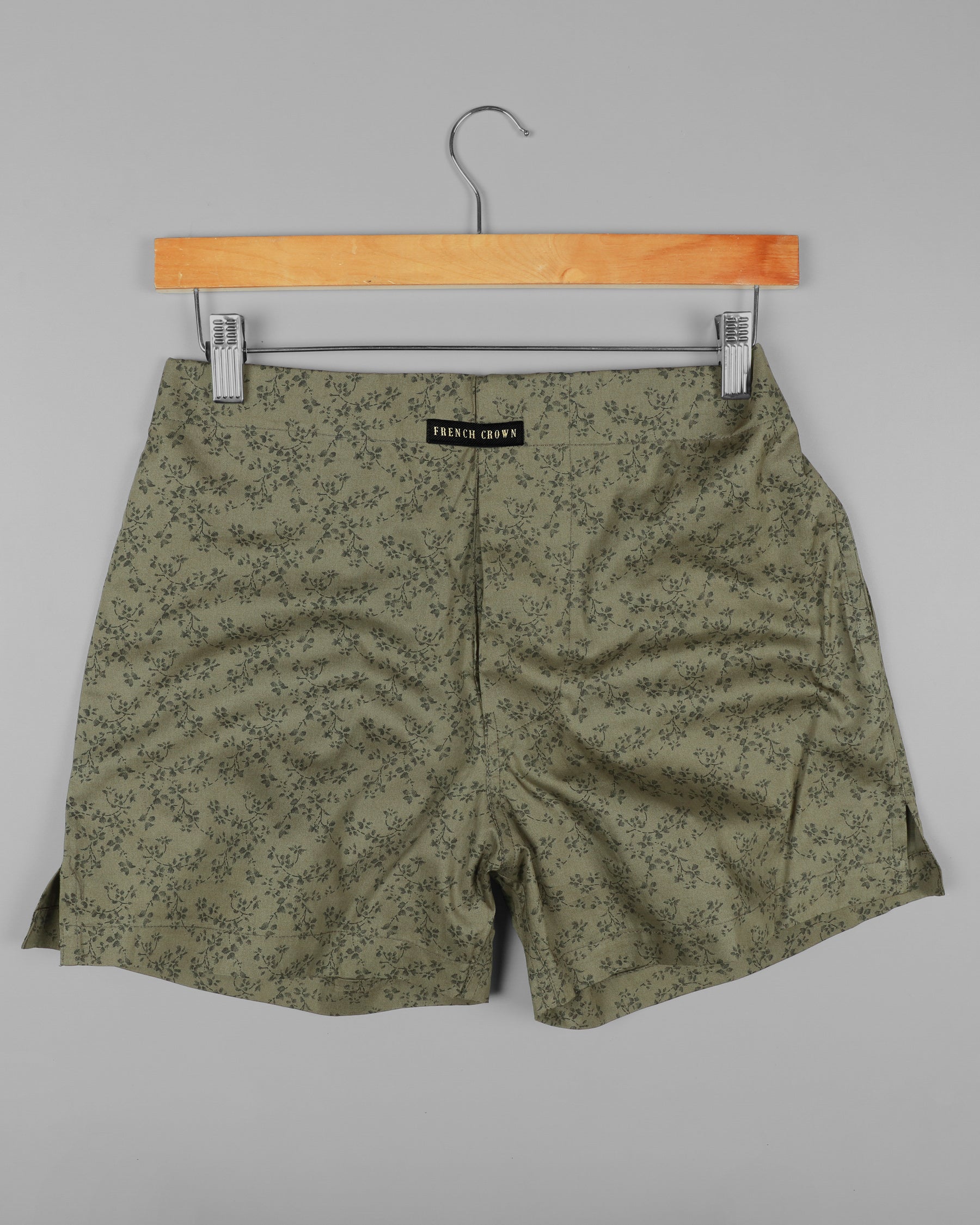 Flax Smoke Green Printed Oxford Boxers BX330-02-28, BX330-02-30, BX330-02-32, BX330-02-34, BX330-02-36, BX330-02-38, BX330-02-40, BX330-02-42, BX330-02-44