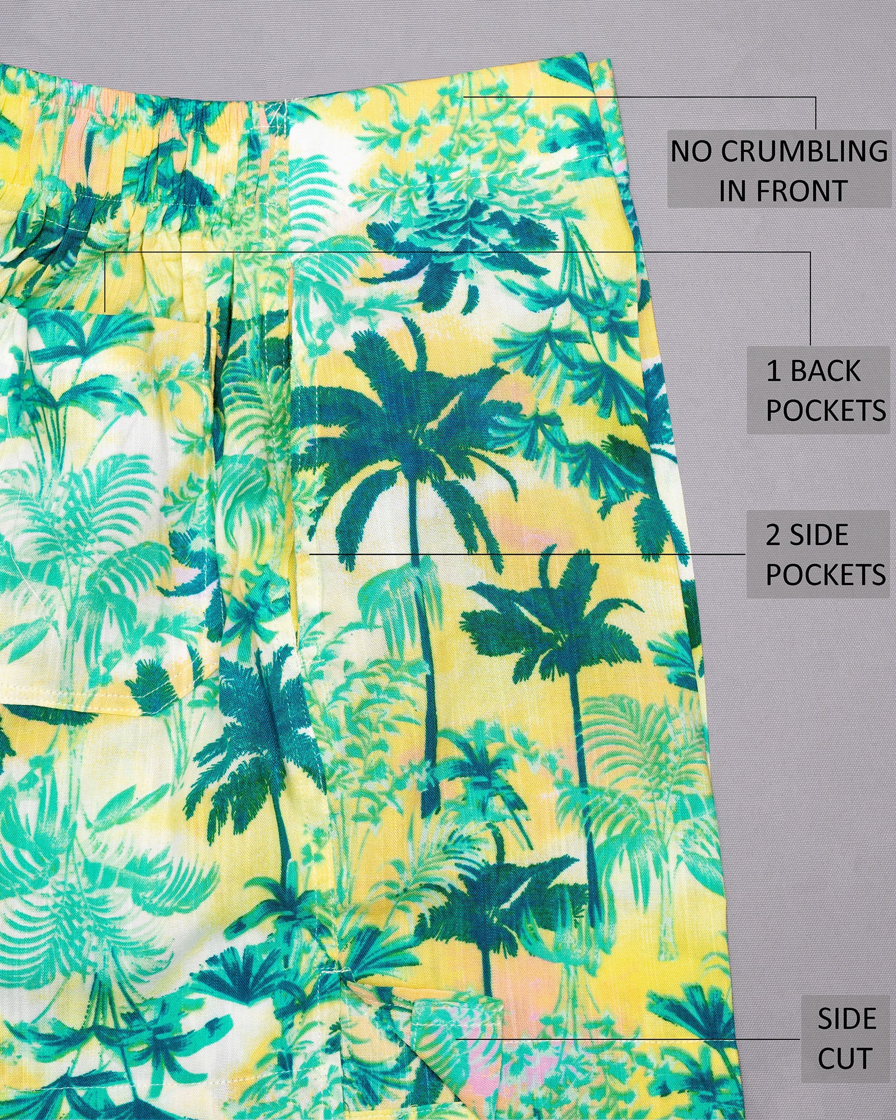 Sweet Corn Trees Printed Tencel Boxers BX379-02-28, BX379-02-30, BX379-02-32, BX379-02-34, BX379-02-36, BX379-02-38, BX379-02-40, BX379-02-42, BX379-02-44