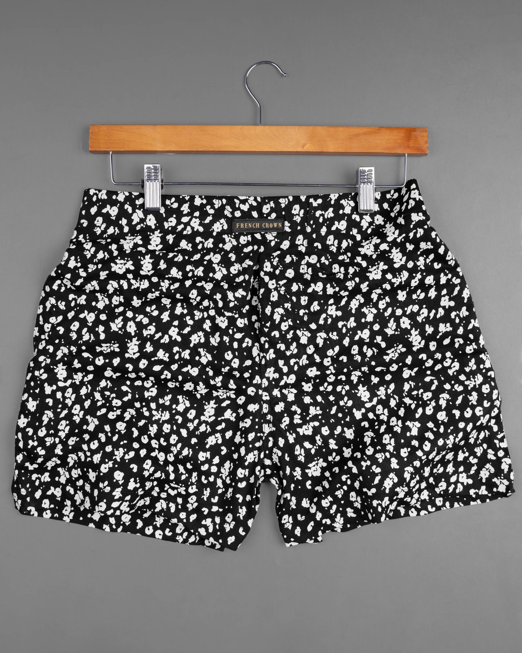 Jade Black Ditsy Floral Printed Premium Tencel Boxers BX403-02-28, BX403-02-30, BX403-02-32, BX403-02-34, BX403-02-36, BX403-02-38, BX403-02-40, BX403-02-42, BX403-02-44