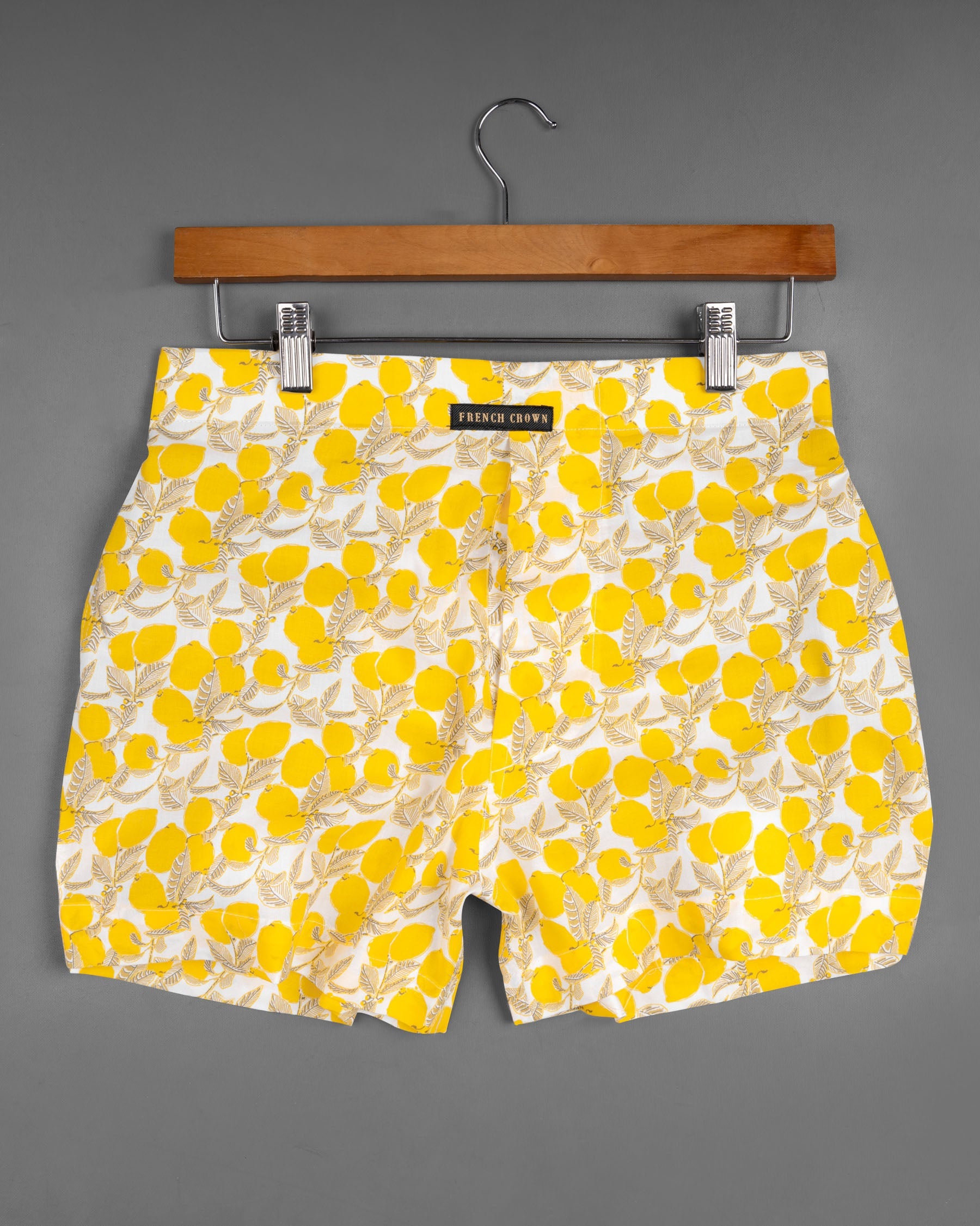 Artyclick Yellow Floral Printed Premium Cotton and Chestnut Pink Tencel Boxers CBX418-28, CBX418-30, CBX418-32, CBX418-34, CBX418-36, CBX418-38, CBX418-40, CBX418-42, CBX418-44