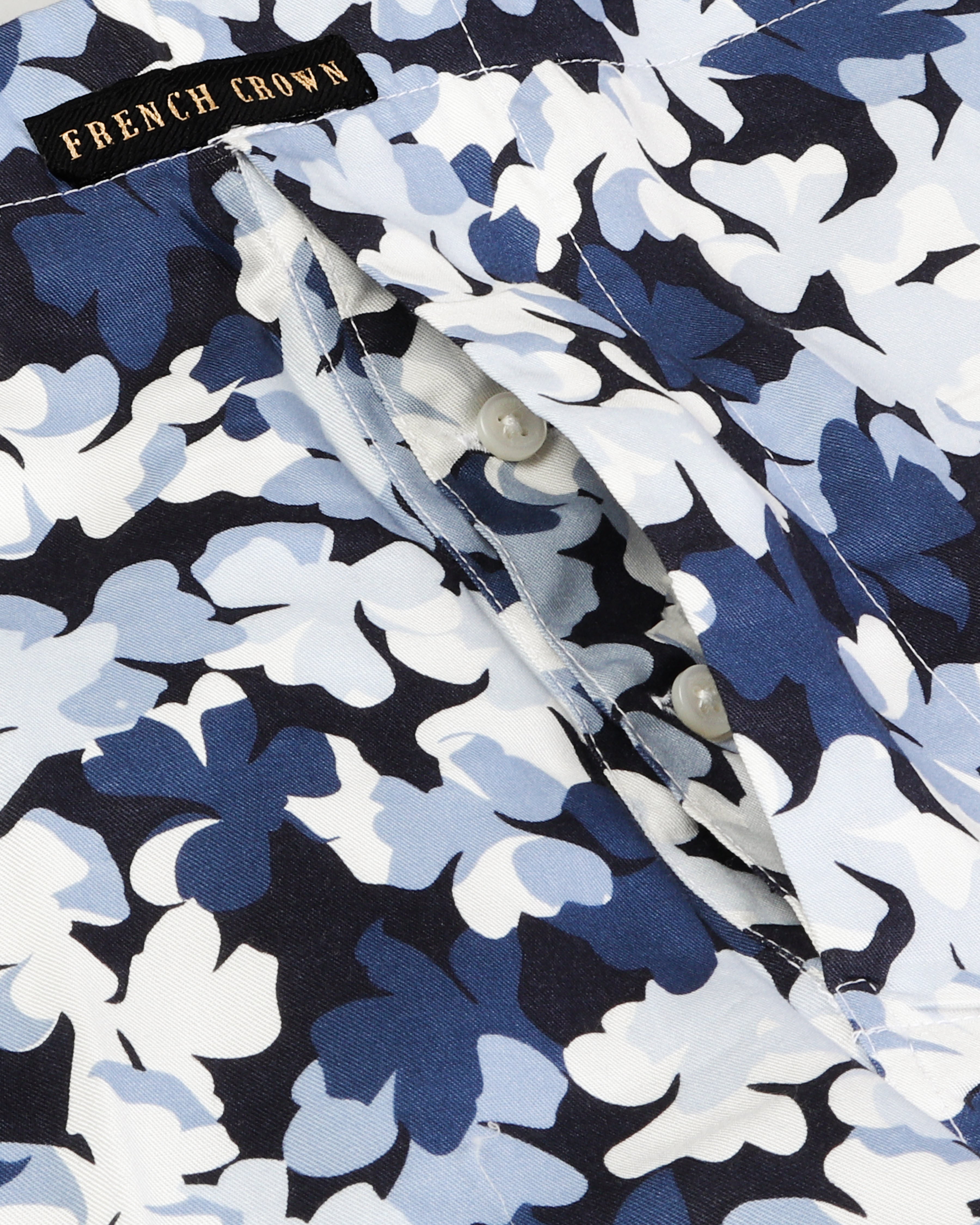 Blue Flowers Printed and Navy Premium Cotton Boxers