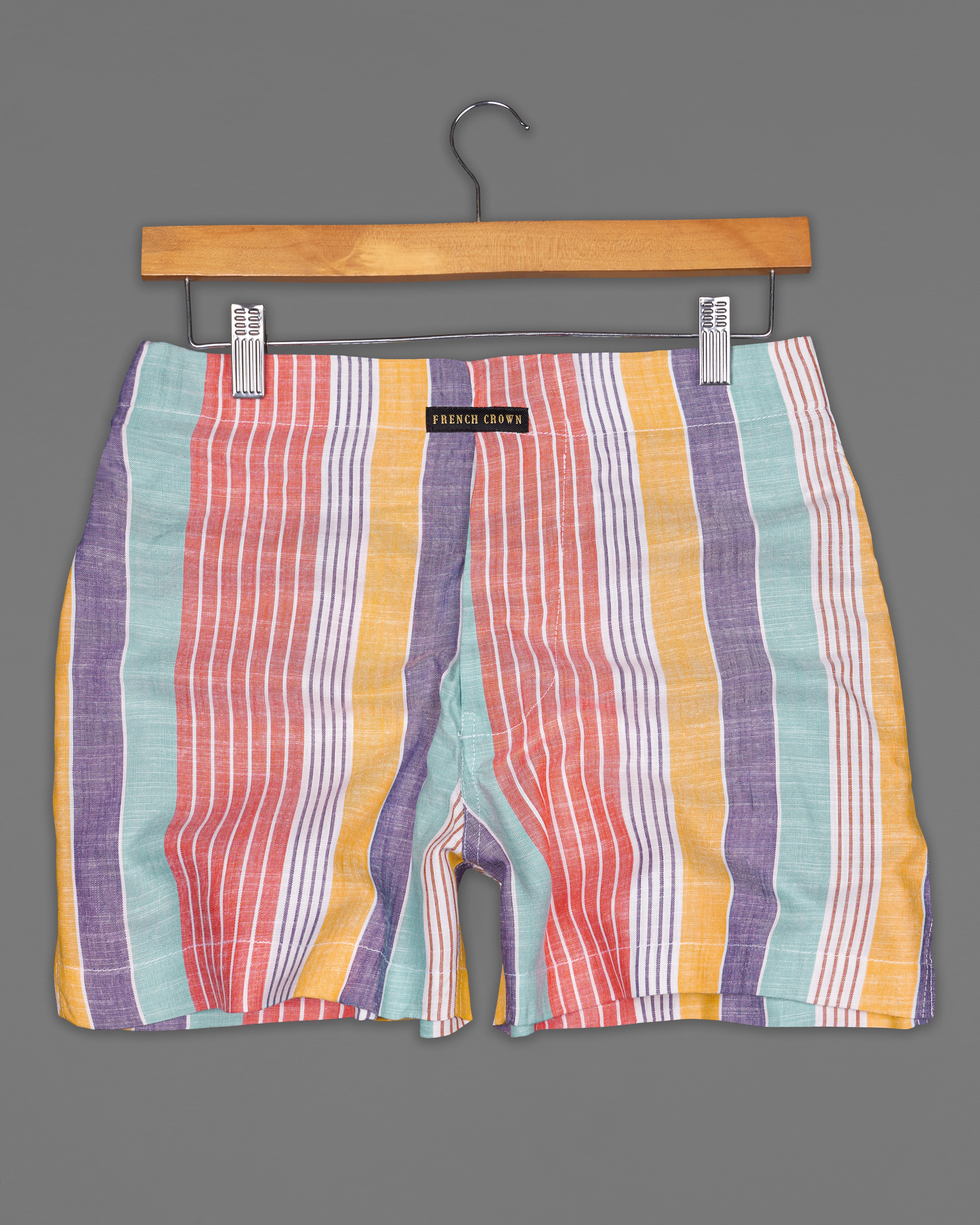 Bright White with Denim Blue Rose Printed Premium Cotton Boxers with Bittersweet Red with Sand Brown Multicolored Striped Luxurious Linen Boxers Combo BX429-BX430-28, BX429-BX430-30, BX429-BX430-32, BX429-BX430-34, BX429-BX430-36, BX429-BX430-38, BX429-BX430-40, BX429-BX430-42, BX429-BX430-44