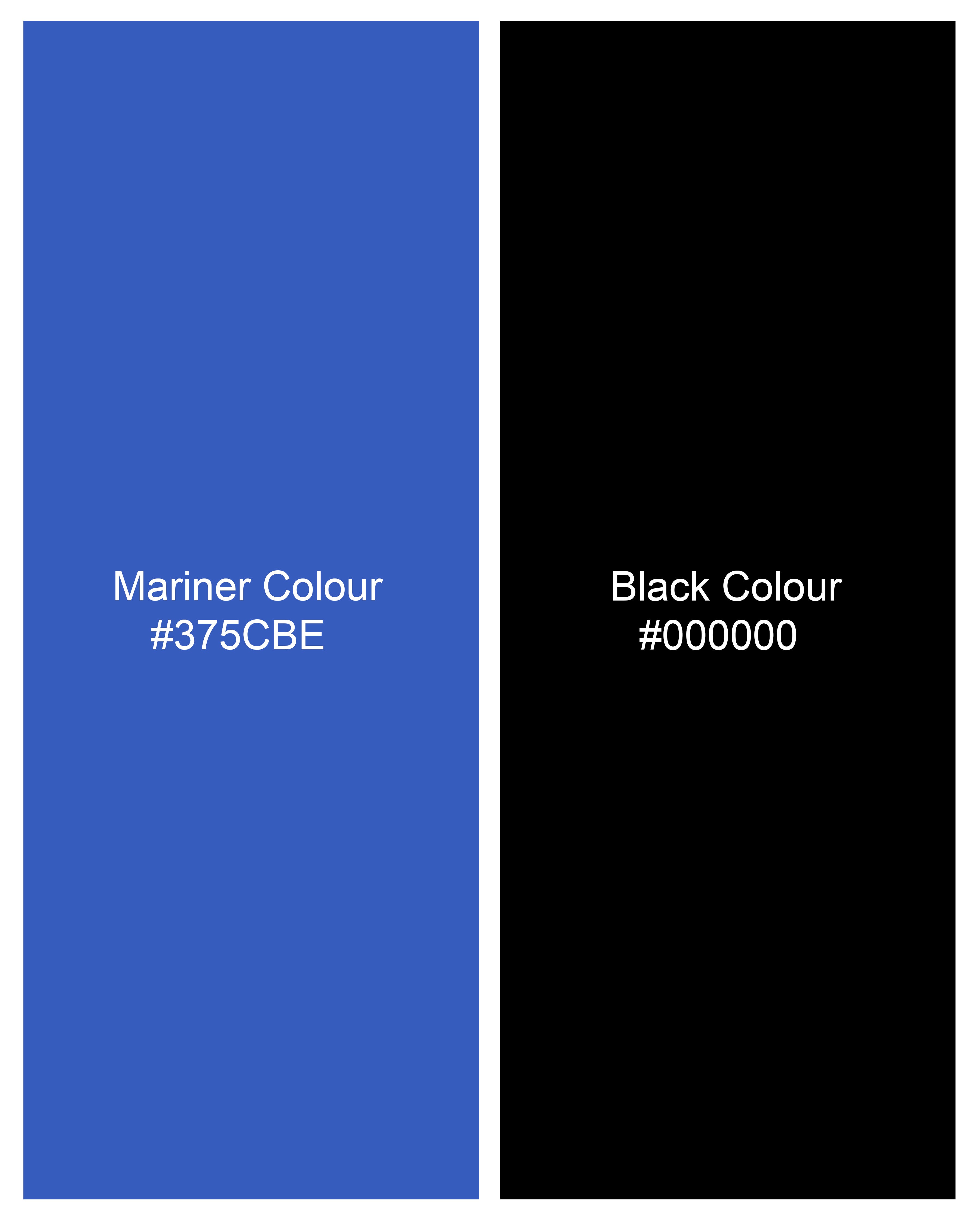 Mariner Blue and Black Premium Tencel Boxers BX444-28, BX444-30, BX444-32, BX444-34, BX444-36, BX444-38, BX444-40, BX444-42, BX444-44