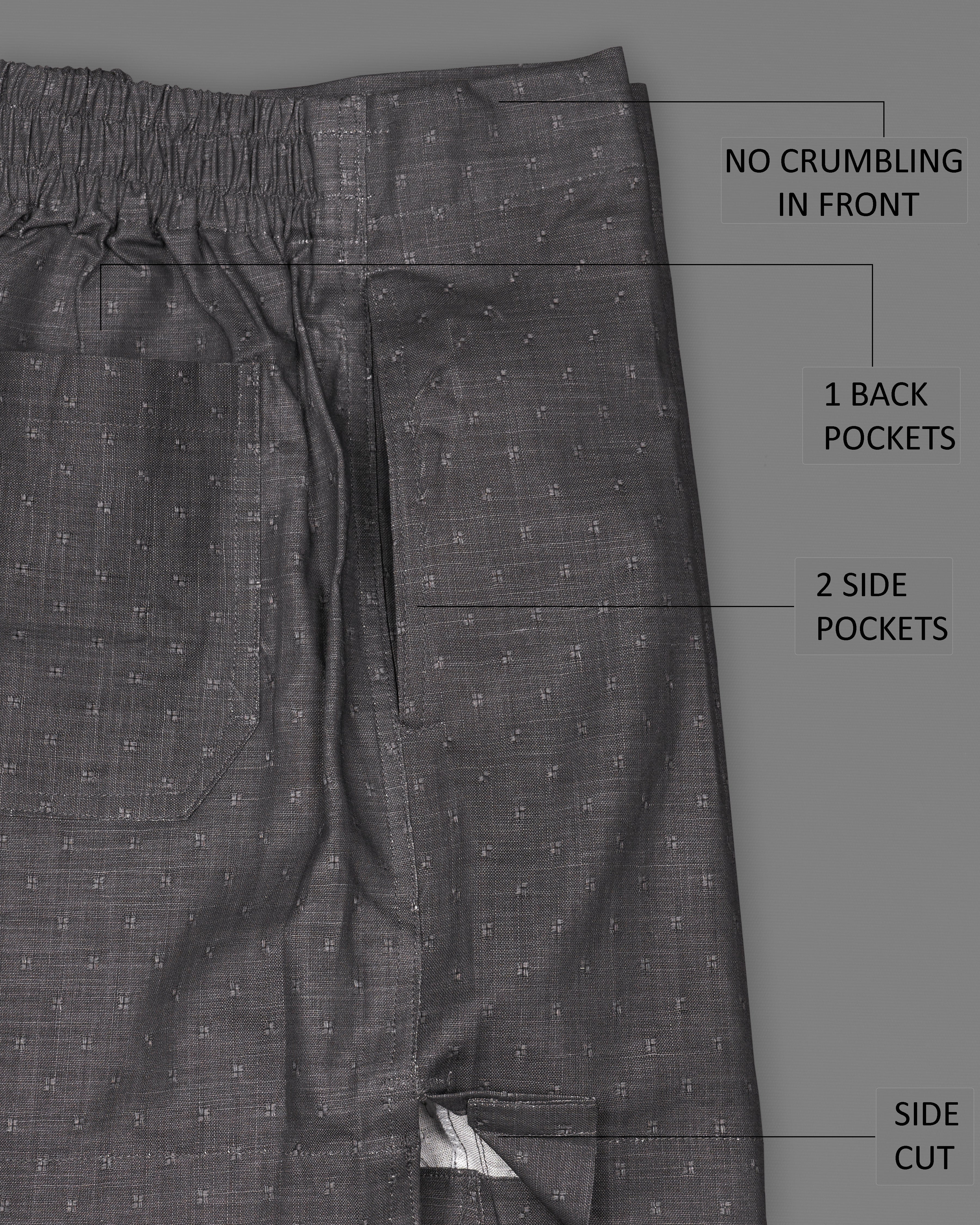 Gravel Gray Luxurious Linen Boxers BX454-28, BX454-30, BX454-32, BX454-34, BX454-36, BX454-38, BX454-40, BX454-42, BX454-44