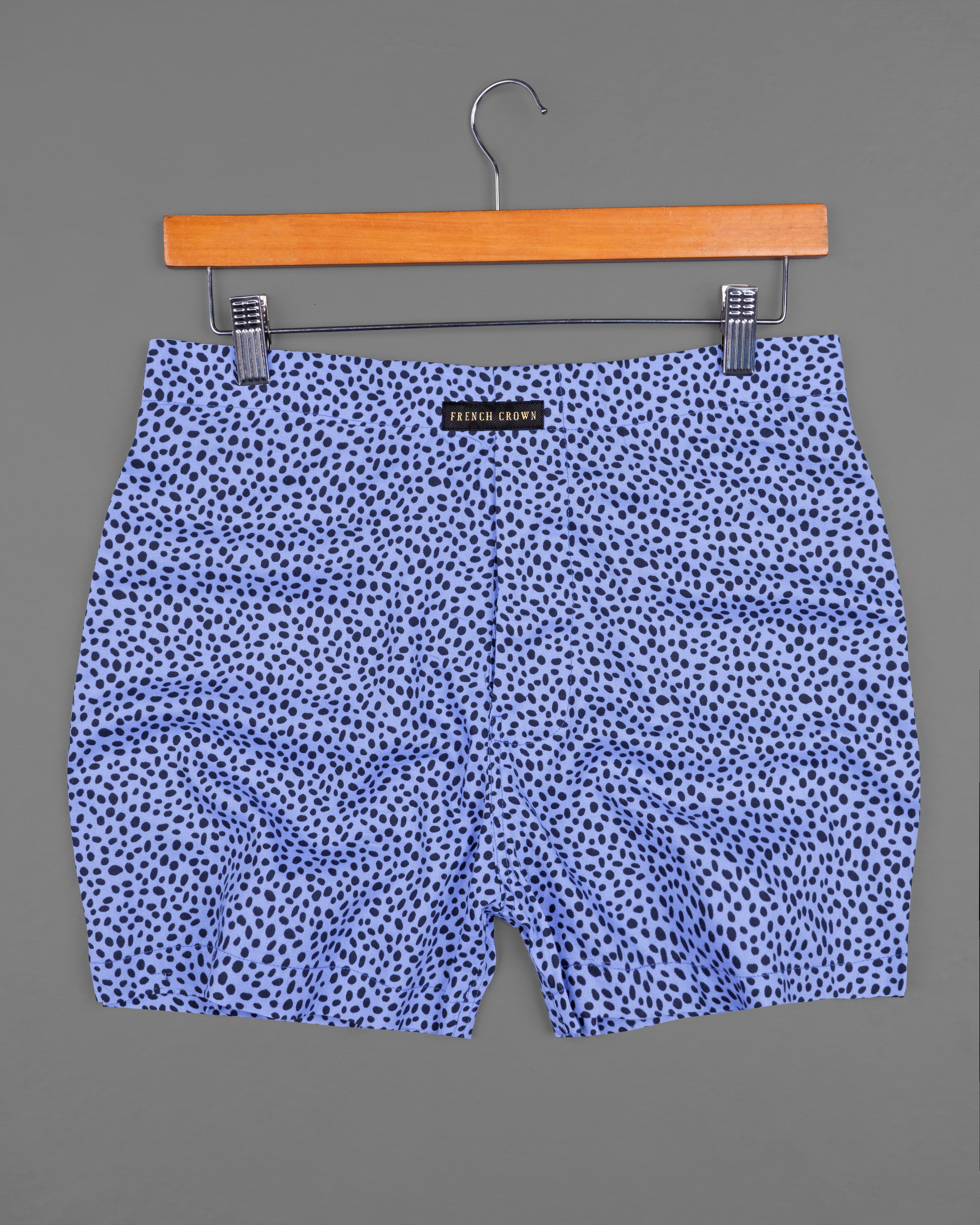 Periwinkle Blue with Black Dobby Textured Boxer