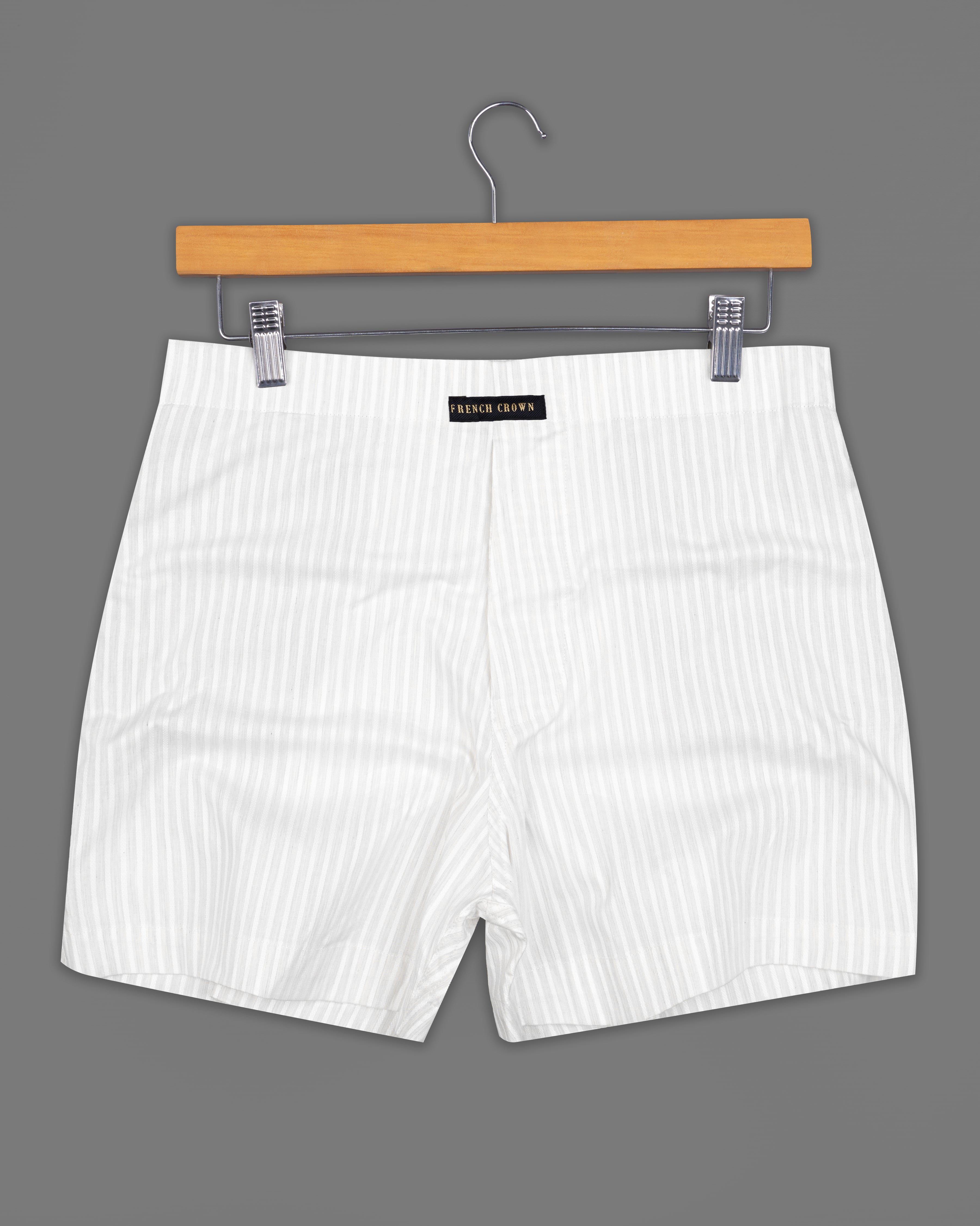 Bright White Striped Dobby Boxers and Heavy Metal Brown and Pale Carmine Red Premium Cotton Boxers Combo BX473-BX474-28, BX473-BX474-30, BX473-BX474-32, BX473-BX474-34, BX473-BX474-36, BX473-BX474-38, BX473-BX474-40, BX473-BX474-42, BX473-BX474-44