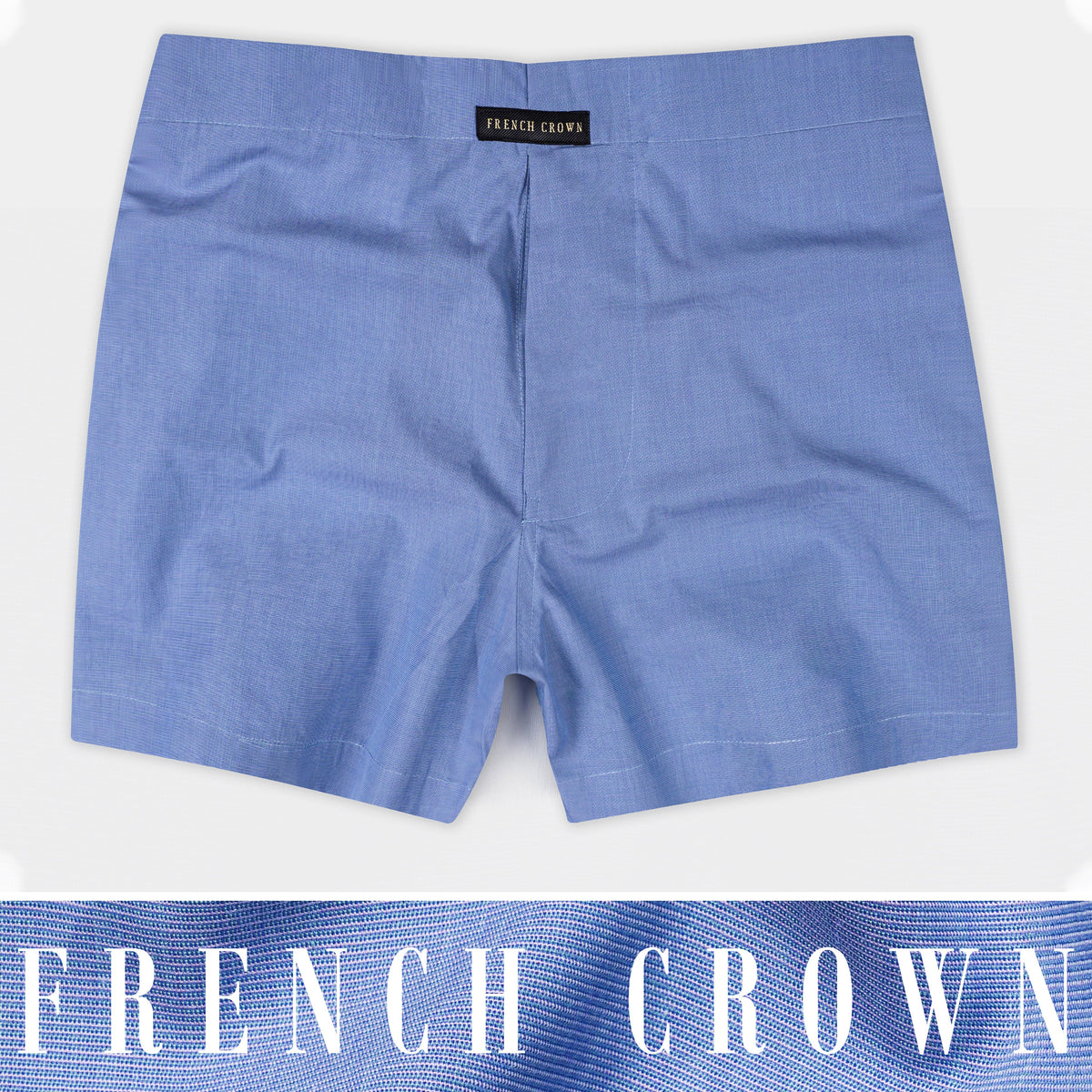 Twilight Blue Two Tone Textured Premium Cotton Boxers For Man