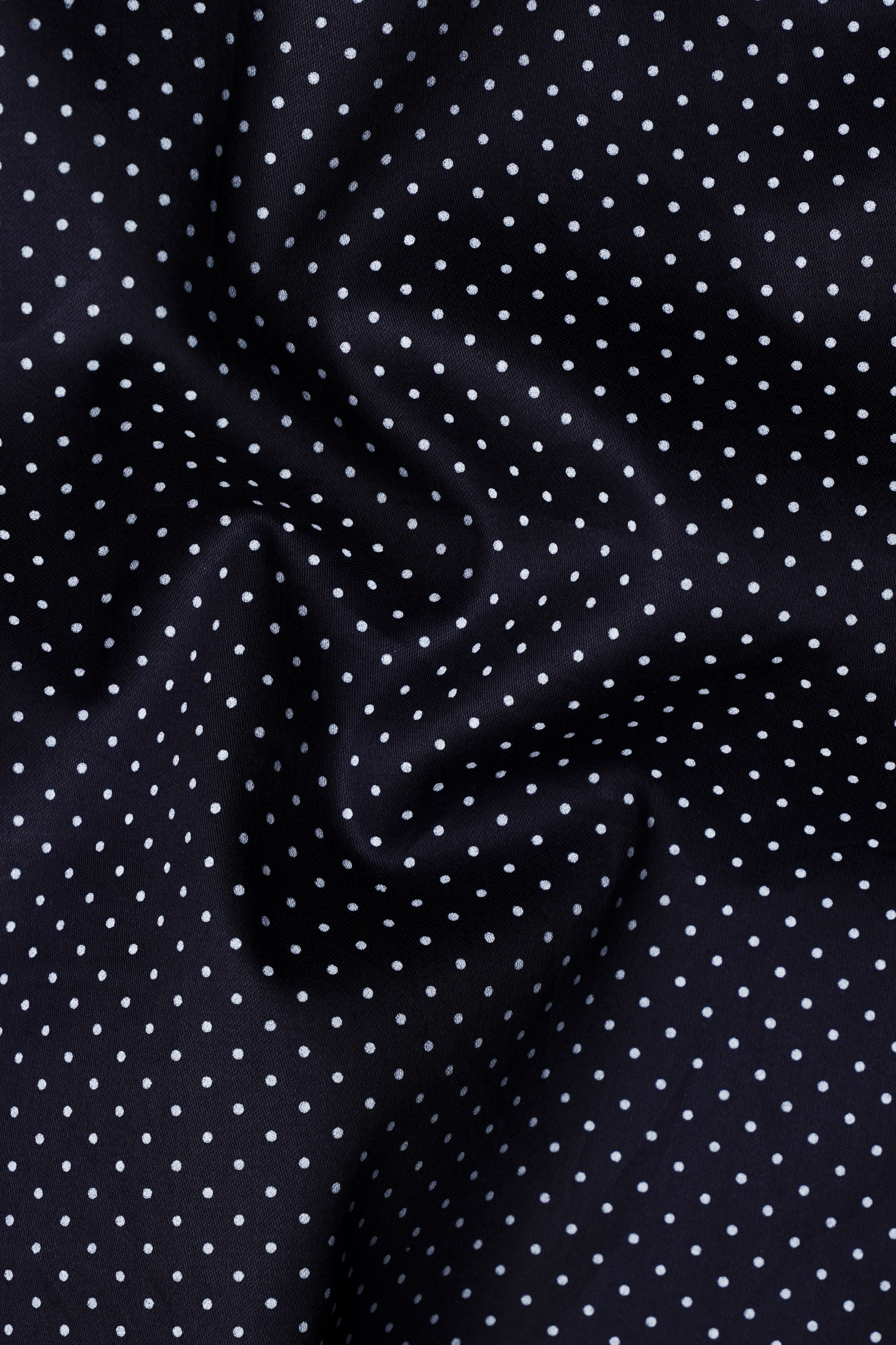 Vulcan Blue and Bright White Polka Dotted Premium Cotton Boxer
