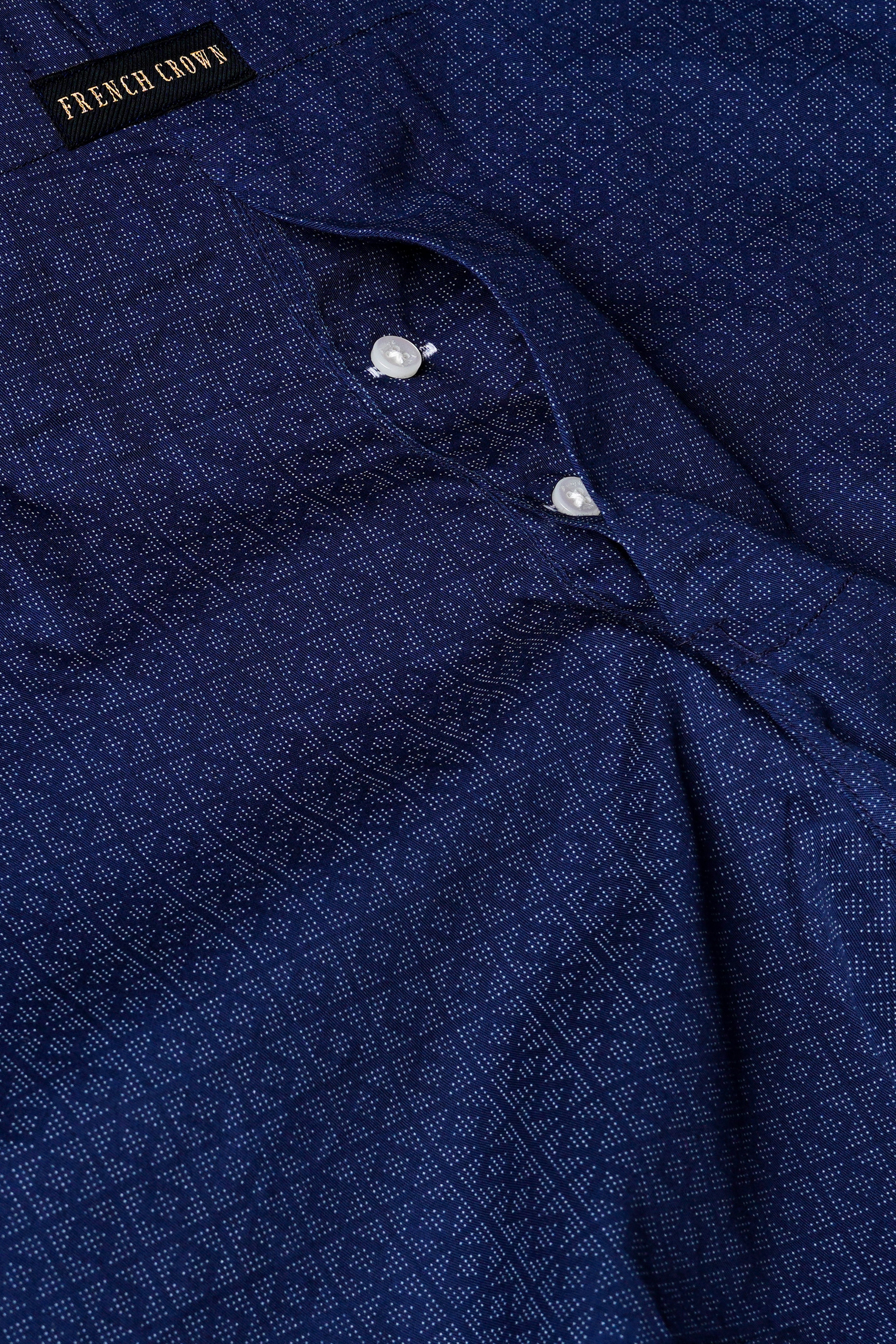 Tealish Blue Textured Twill Premium Cotton Boxer