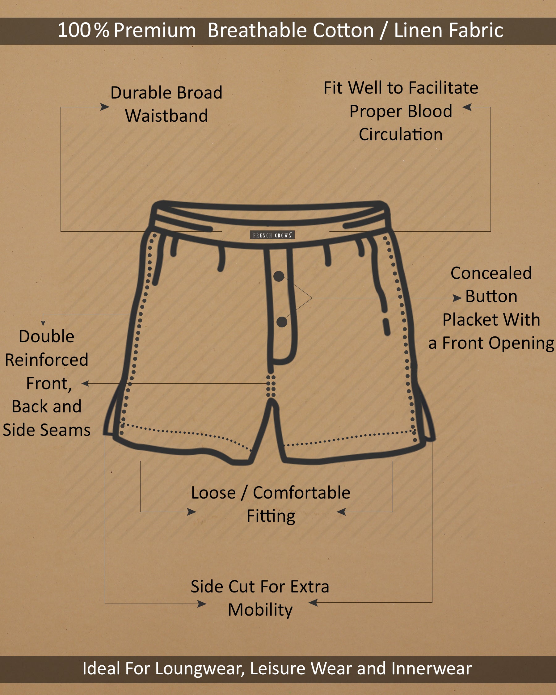 Sky Printed and Black Solid Boxers